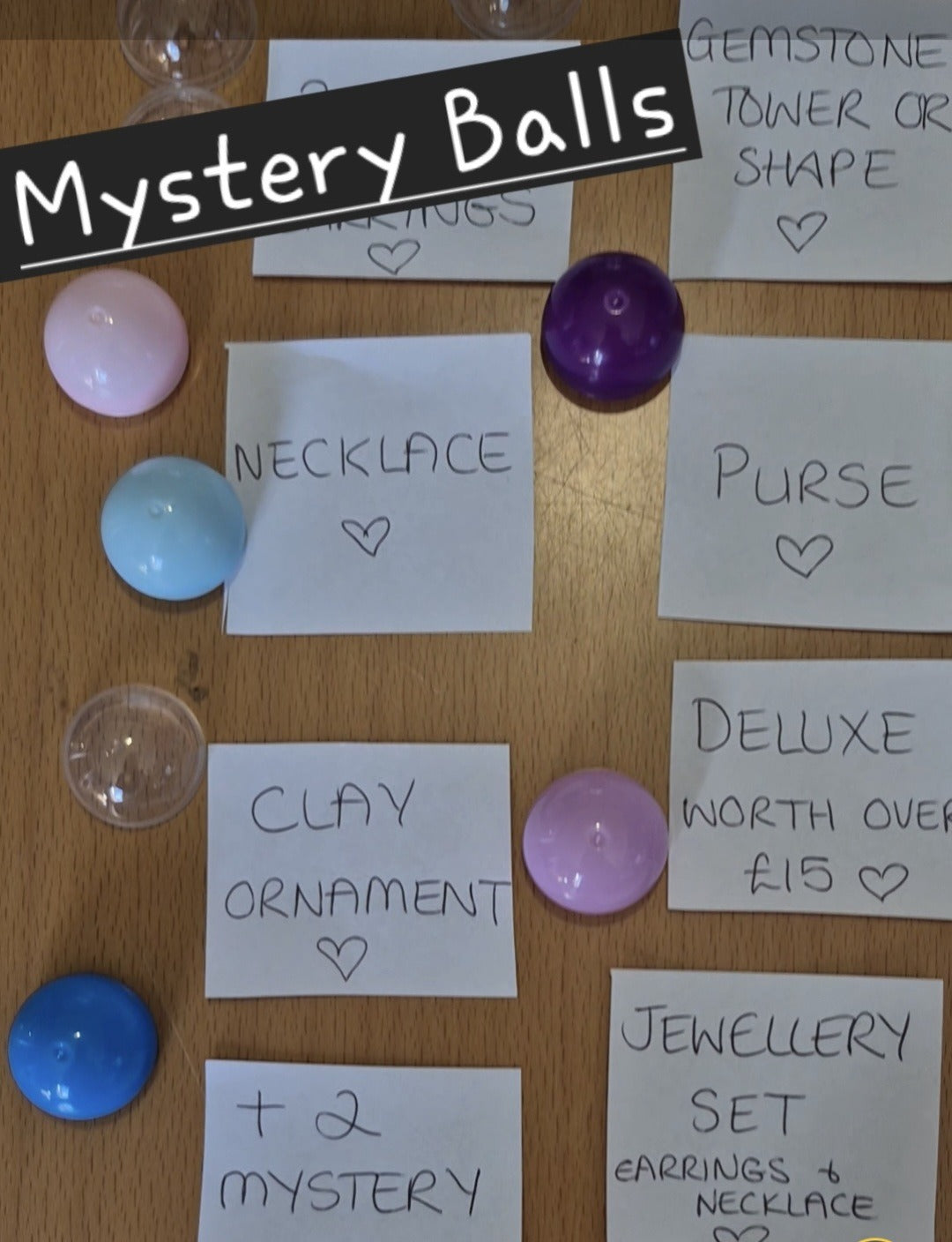 Mystery Scoops and Mystery Ball Prizes