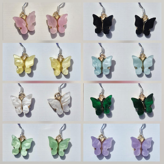 Pearlescent Butterfly Earrings