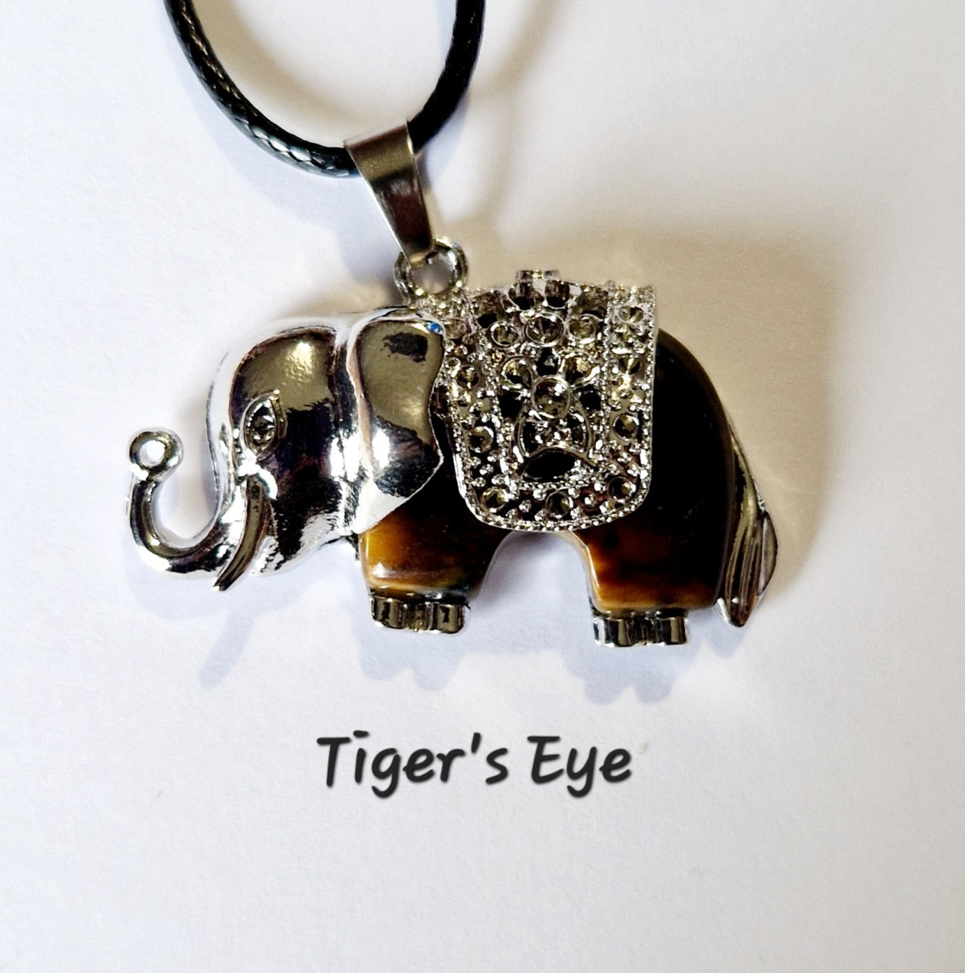 Elephant Gemstone Pendant Necklace