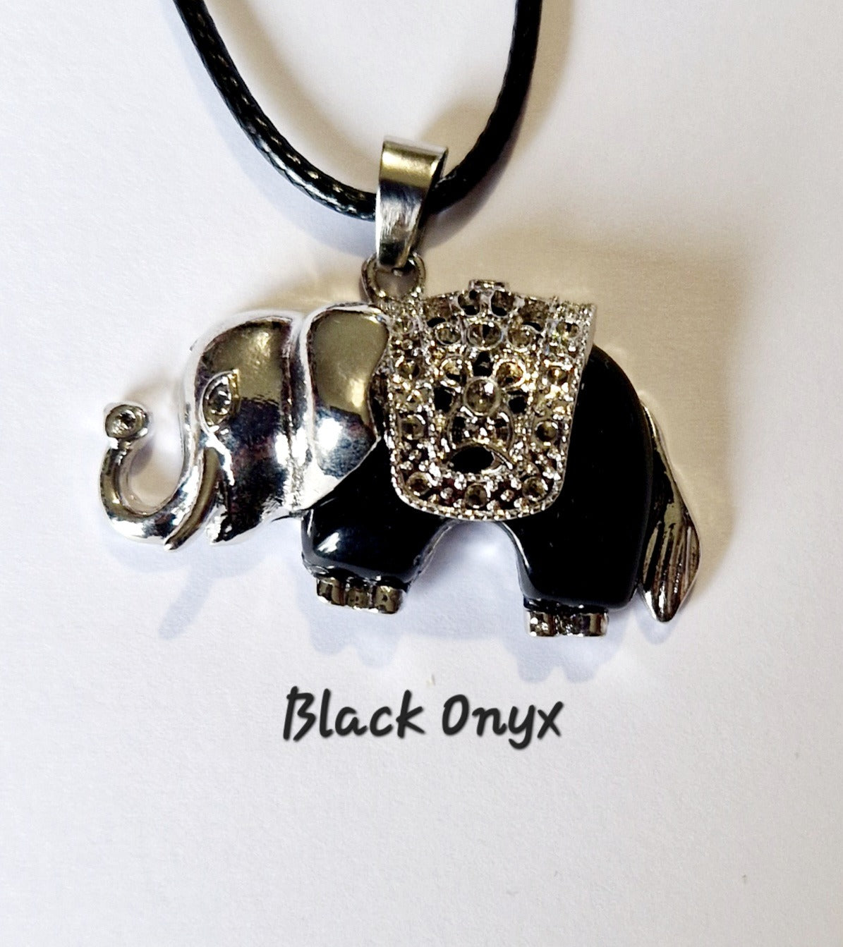 Elephant Gemstone Pendant Necklace