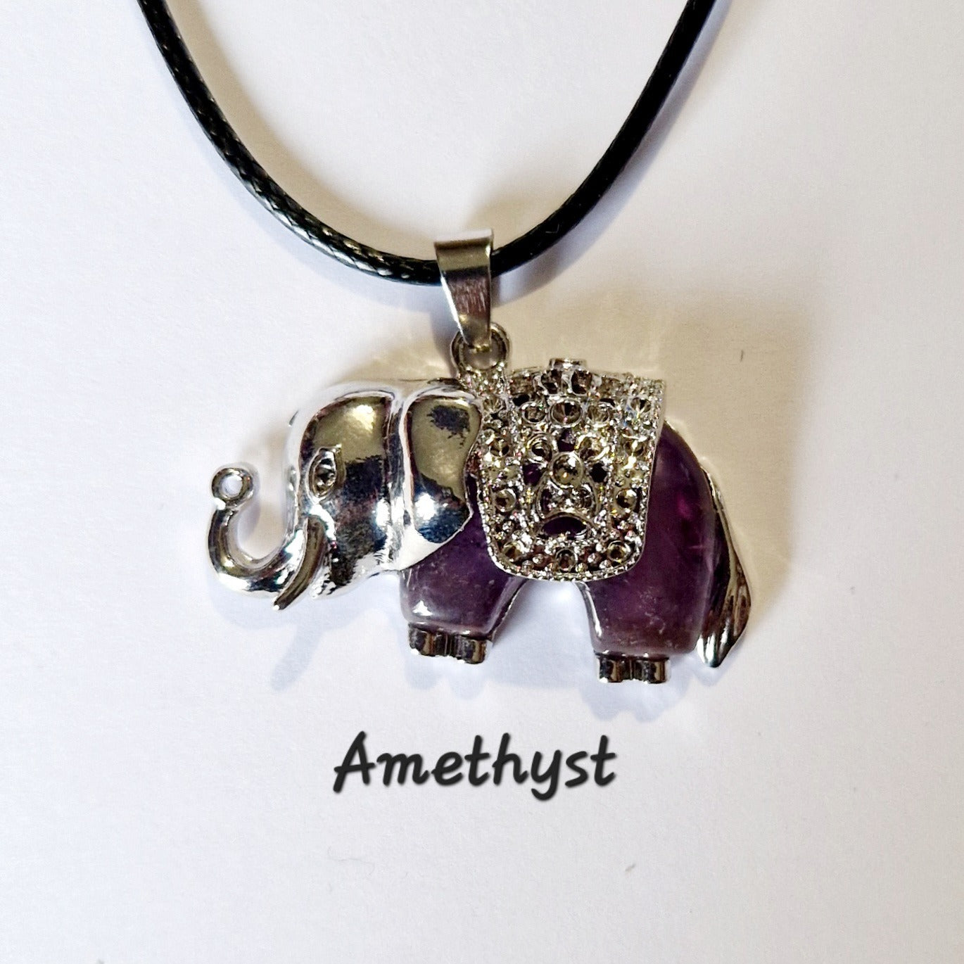 Elephant Gemstone Pendant Necklace