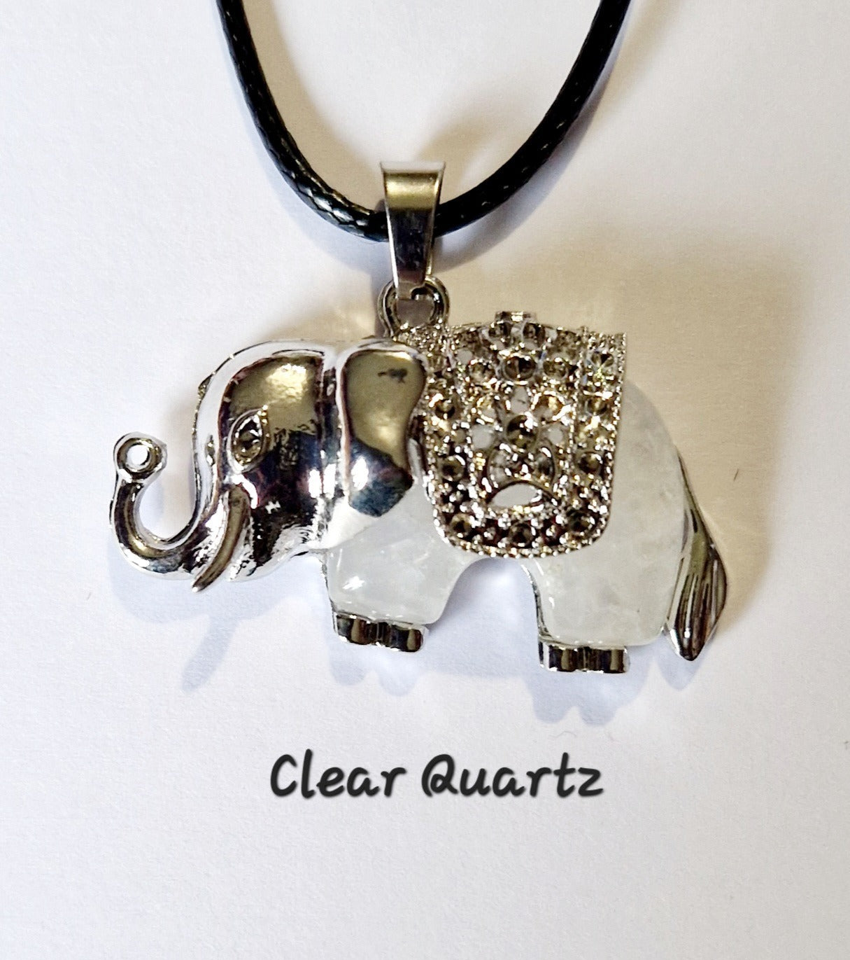 Elephant Gemstone Pendant Necklace