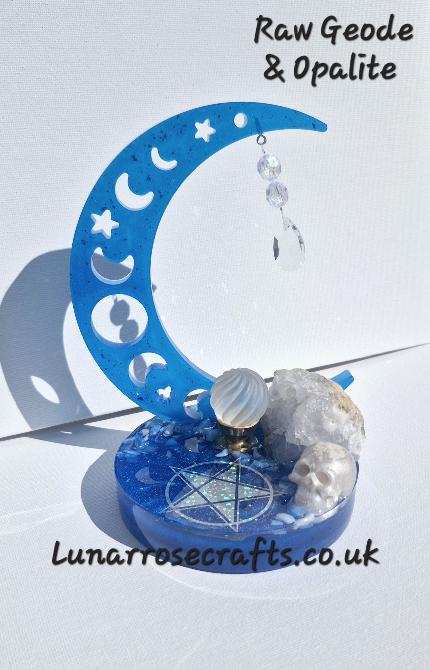 Gemstone Moon Ornaments