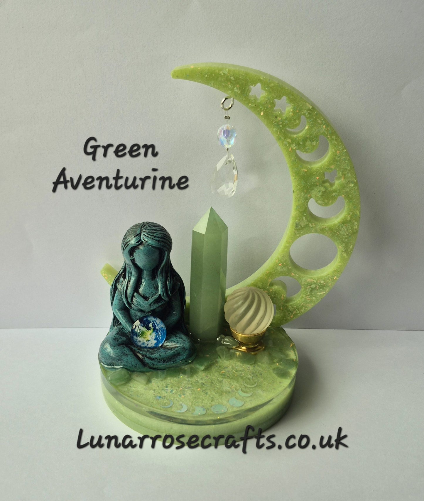 Gemstone Moon Ornaments