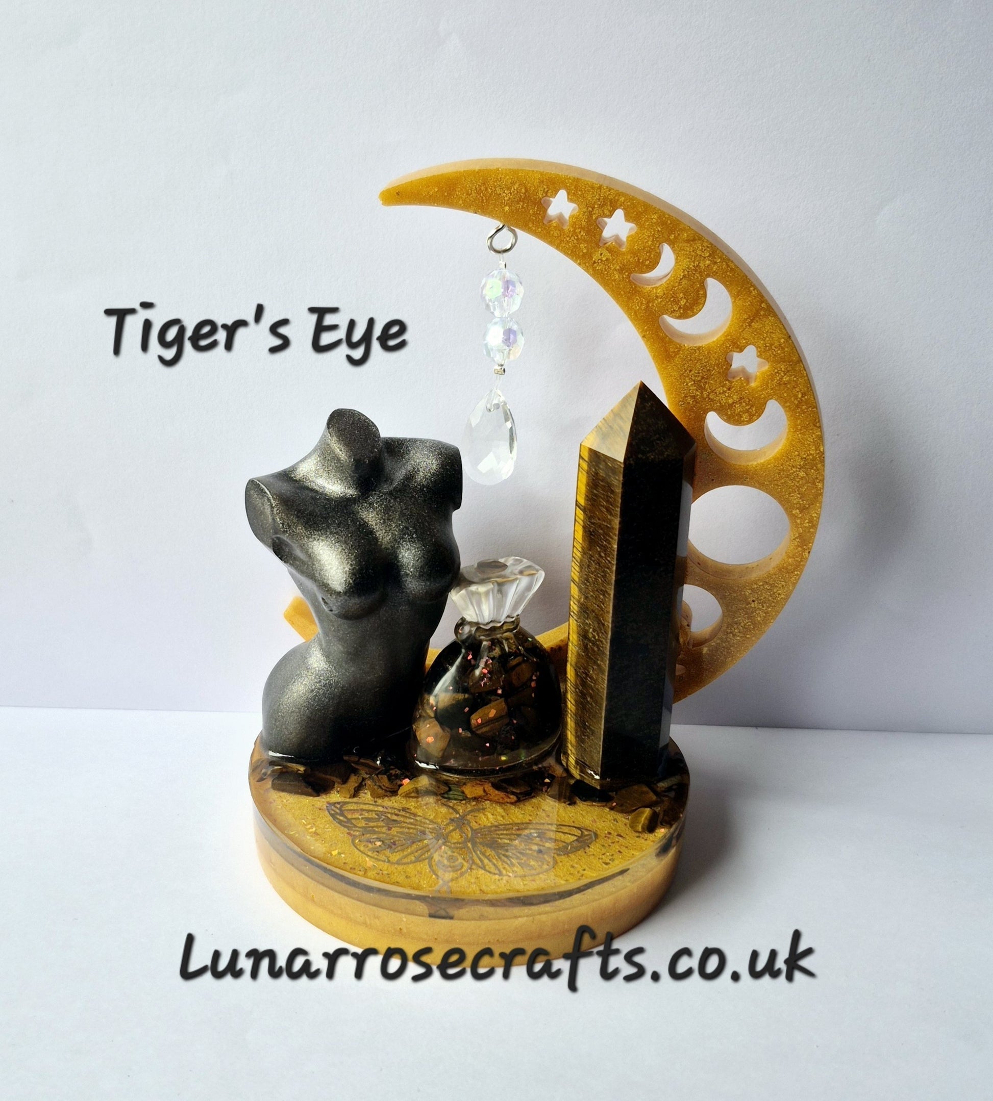 Gemstone Moon Ornaments