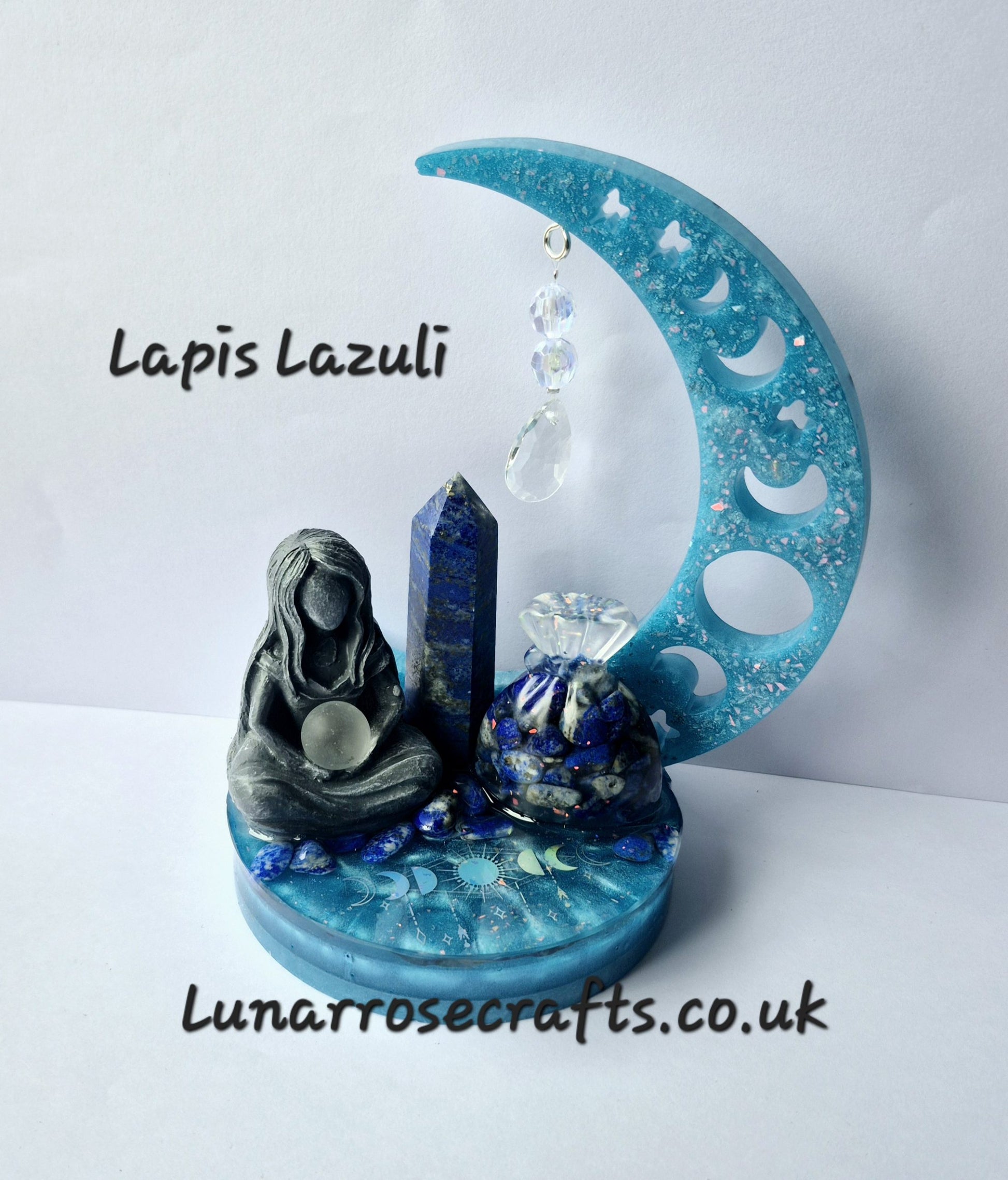 Gemstone Moon Ornaments