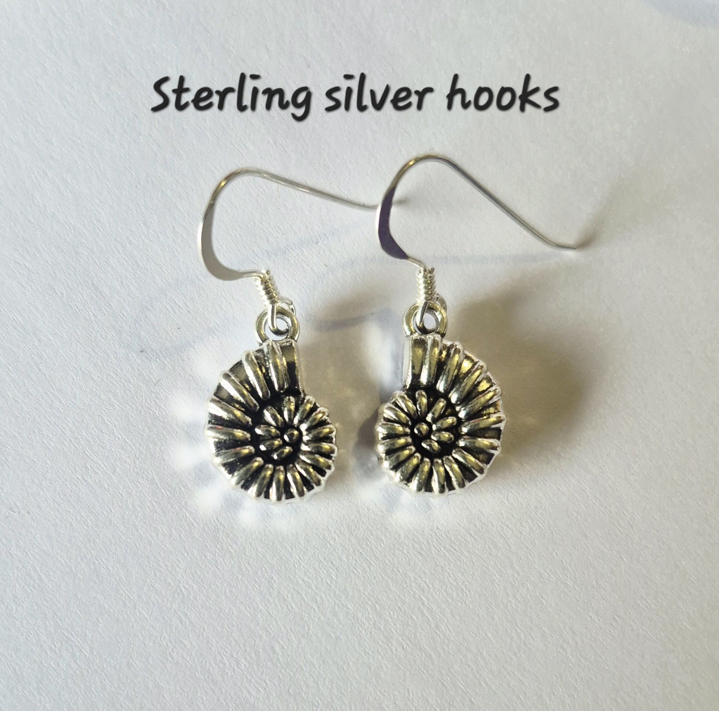 Ammonite Design Earrings