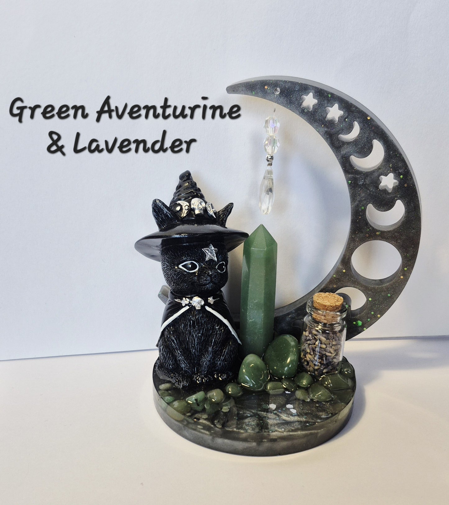 Gemstone Moon Ornaments
