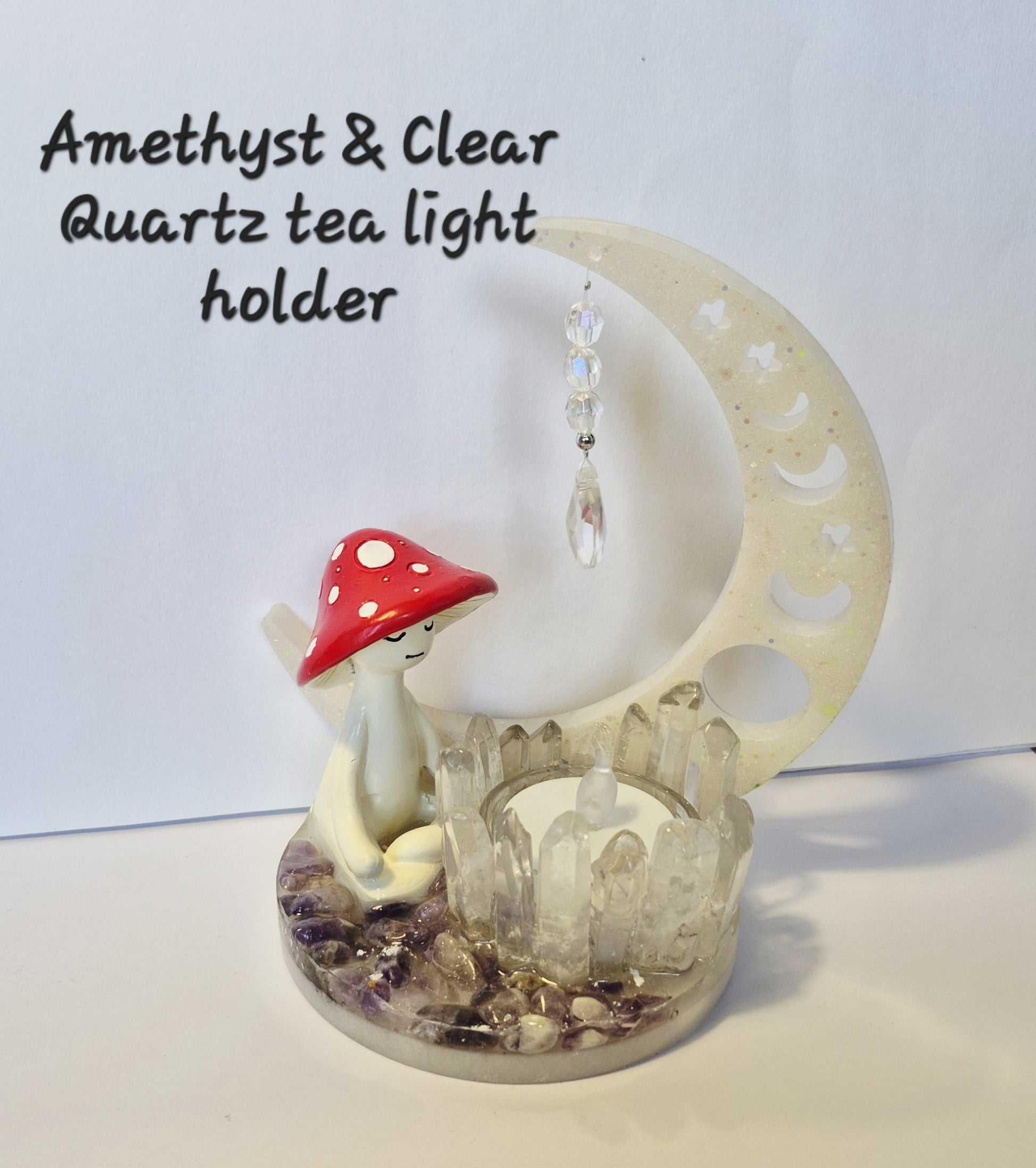 Gemstone Moon Ornaments