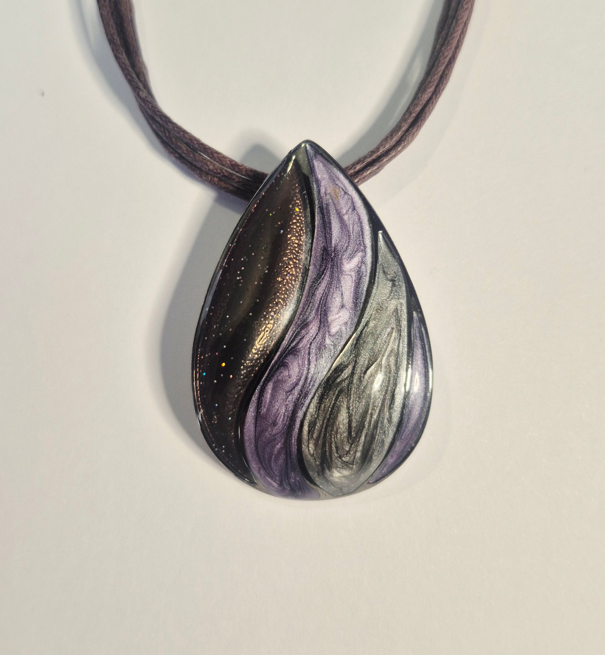 Teardrop Swirl Pendant Necklace