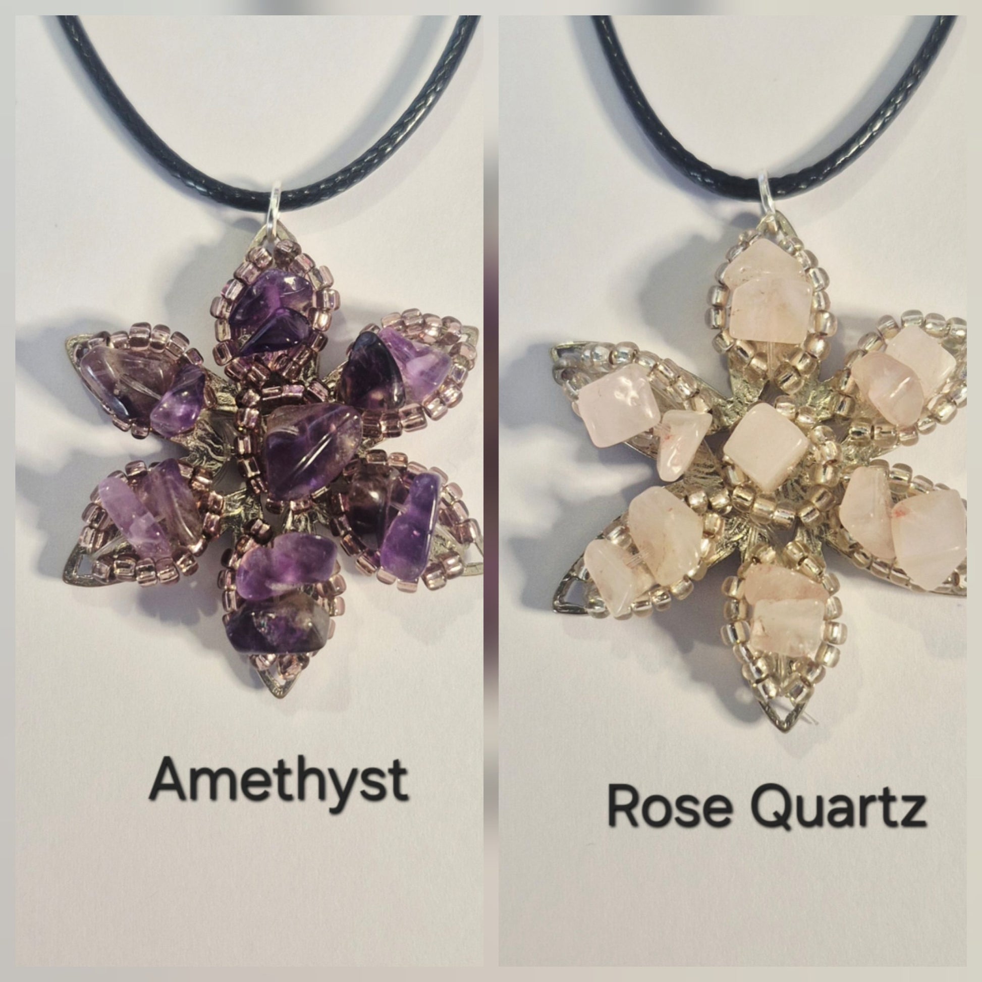 Gemstone Flower Necklaces