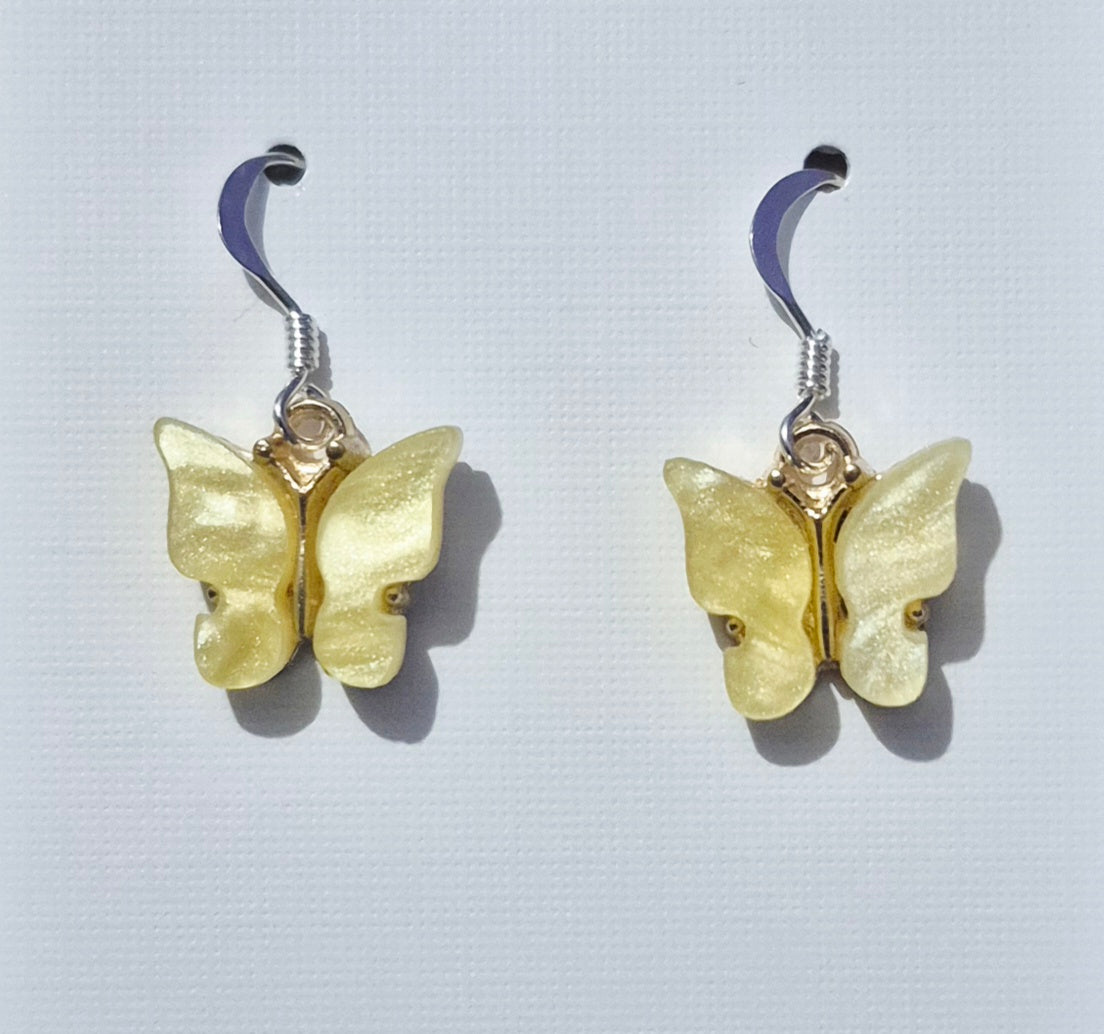 Pearlescent Butterfly Earrings