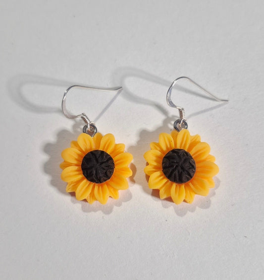 Golden Sunflower Earrings