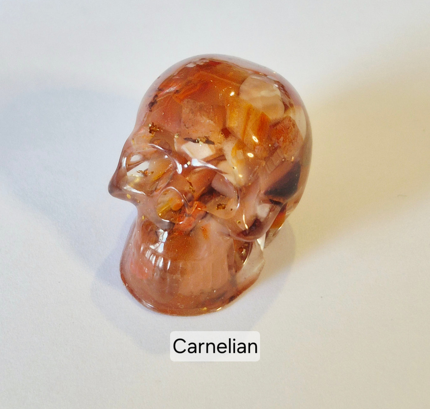 Gemstone Chip Resin Skulls