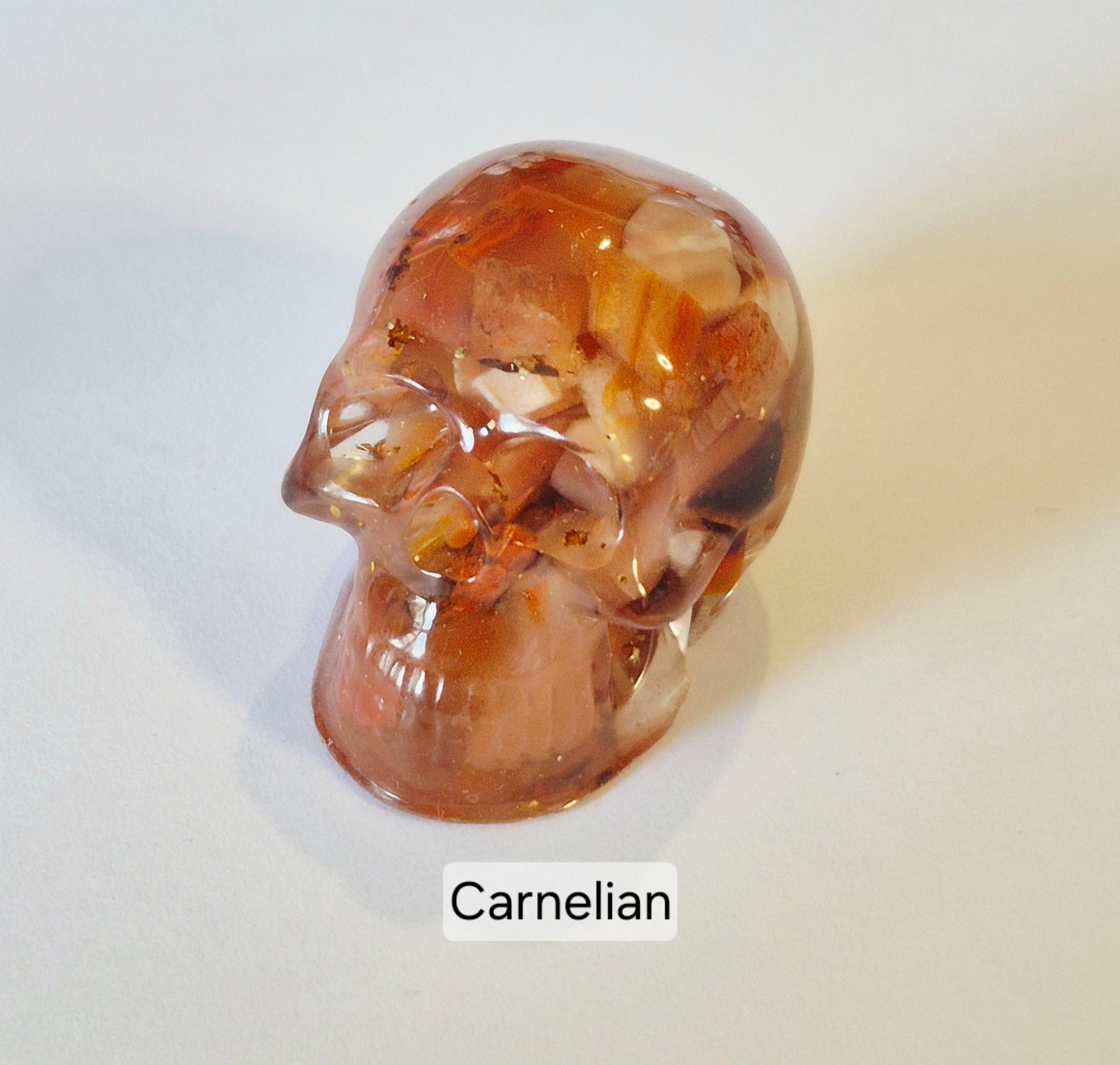 Gemstone Chip Resin Skulls