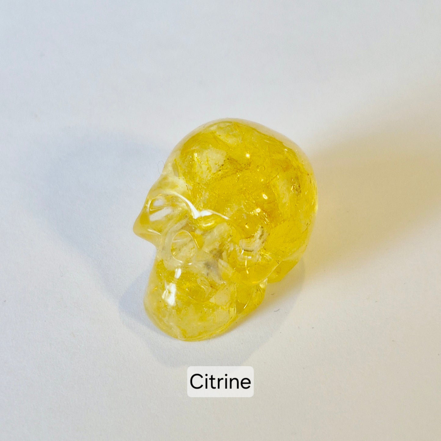 Gemstone Chip Resin Skulls