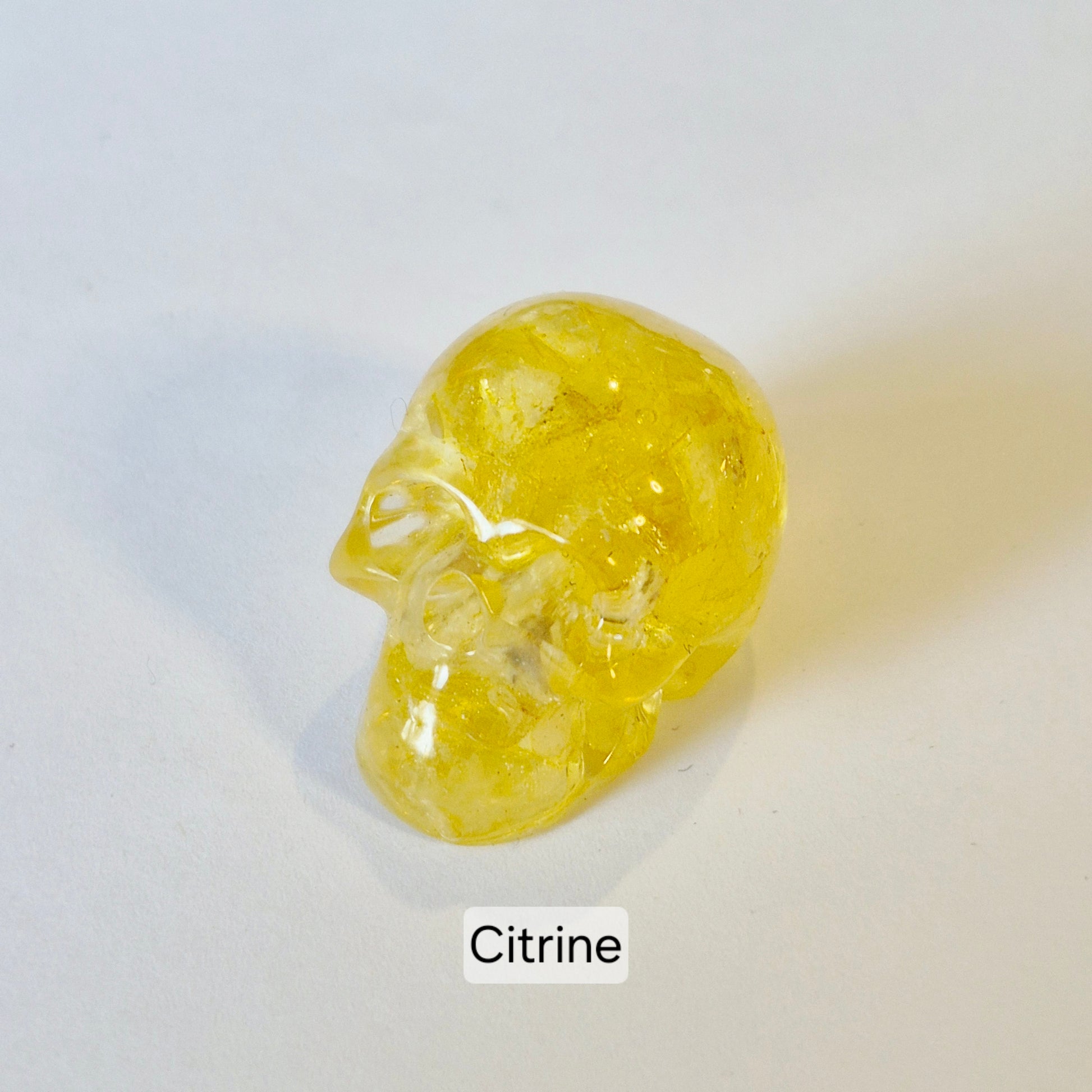 Gemstone Chip Resin Skulls