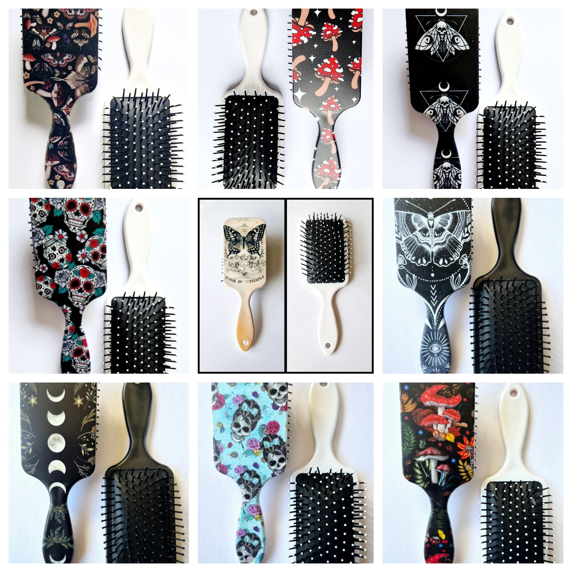 Printed Paddle Hairbrush Collection