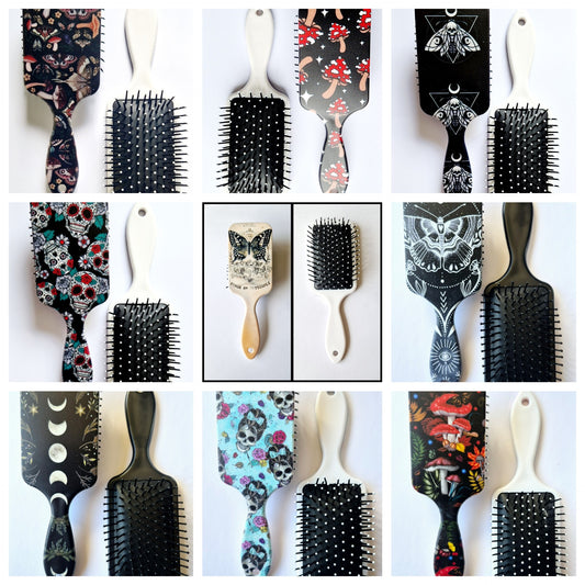 Printed Paddle Hairbrush Collection