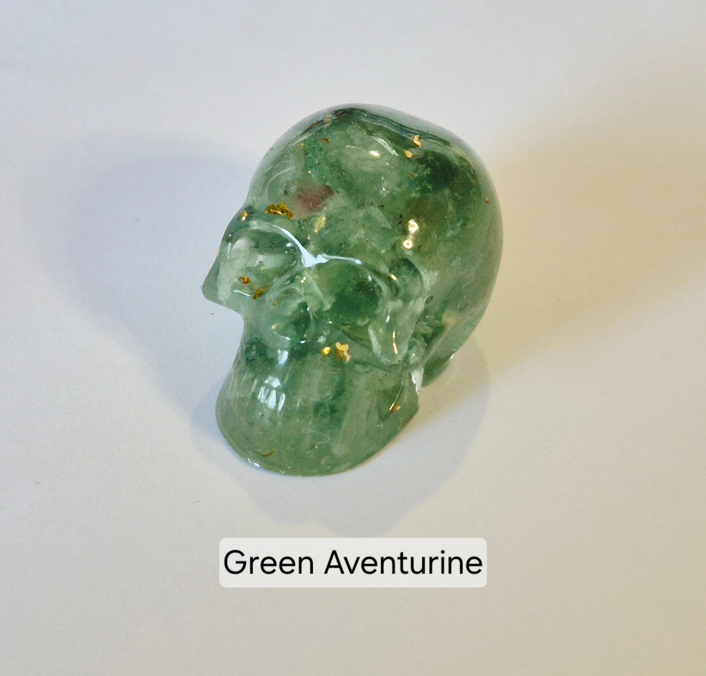 Gemstone Chip Resin Skulls