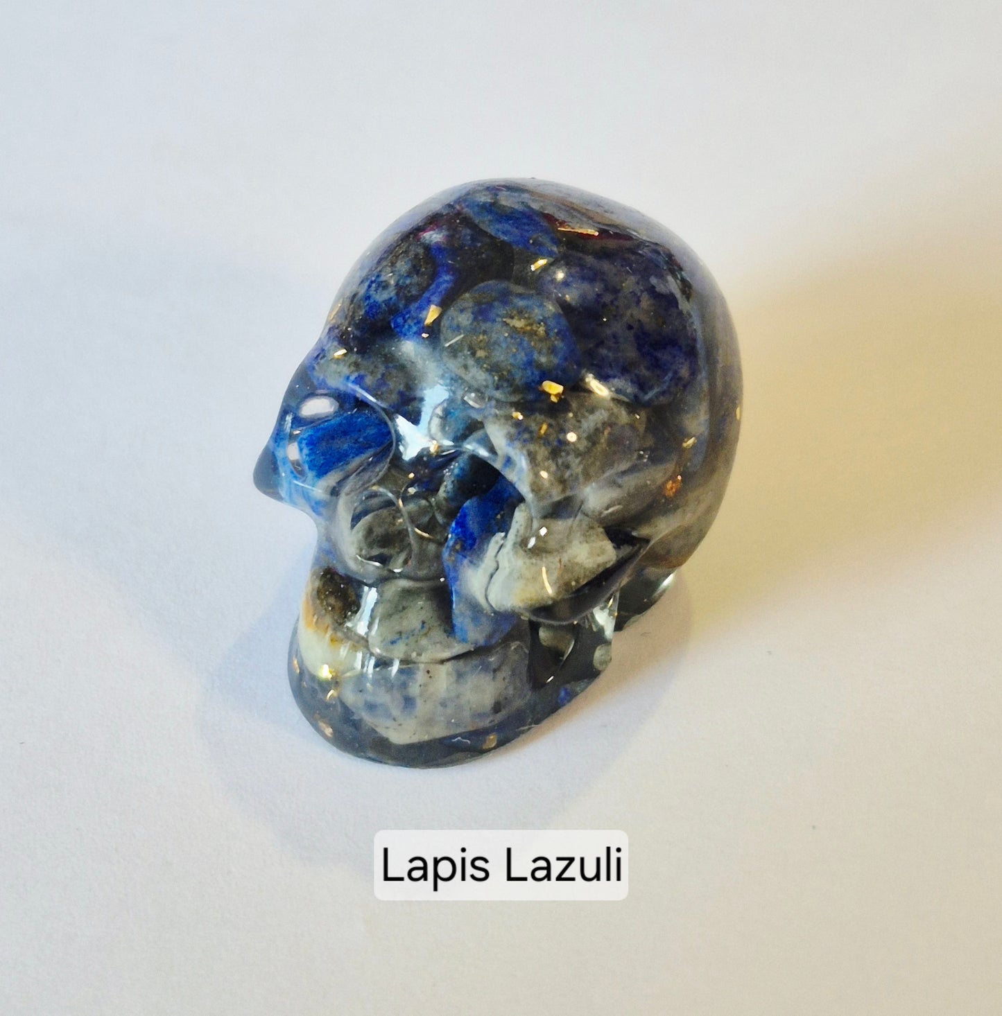 Gemstone Chip Resin Skulls