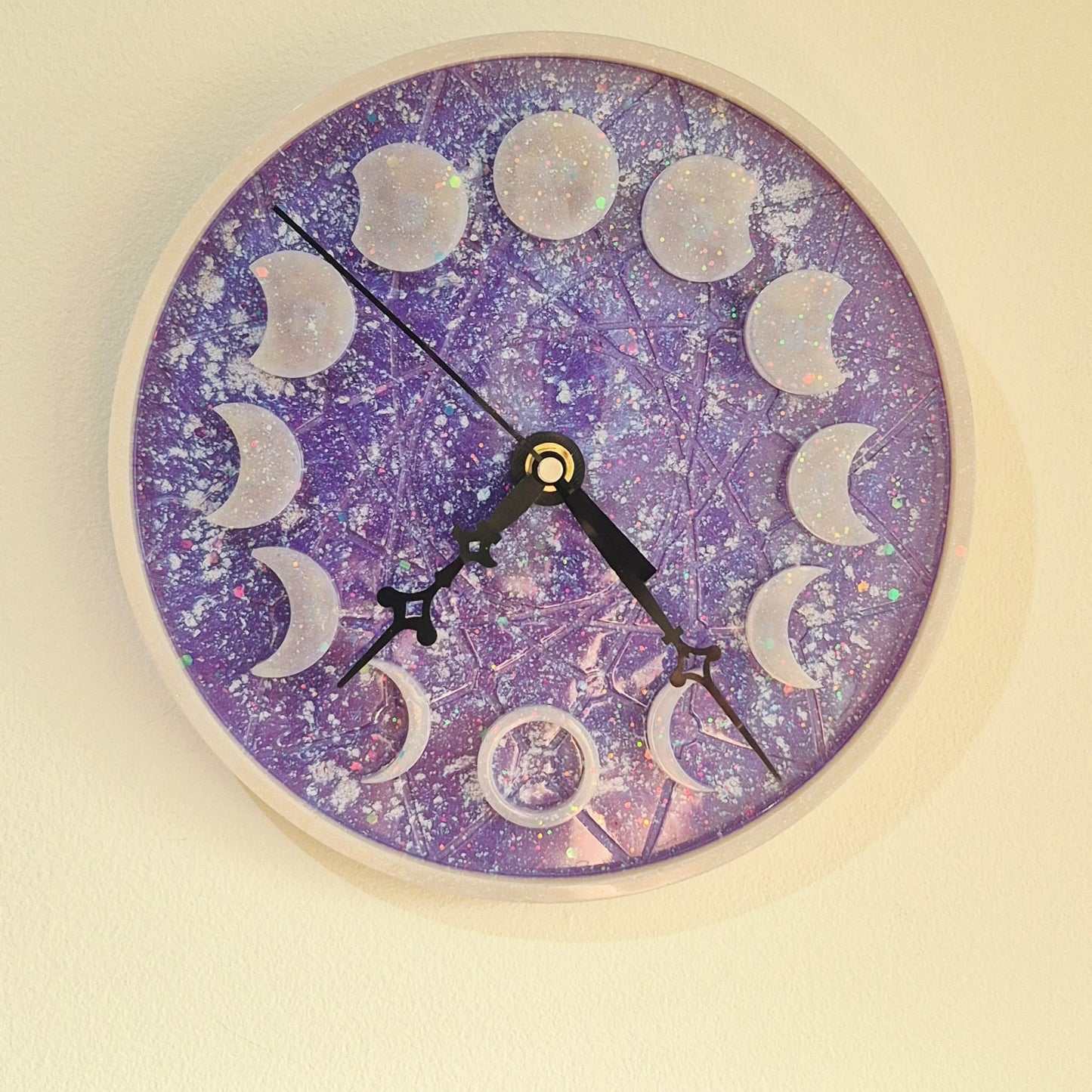 Moon Phases Resin Clocks