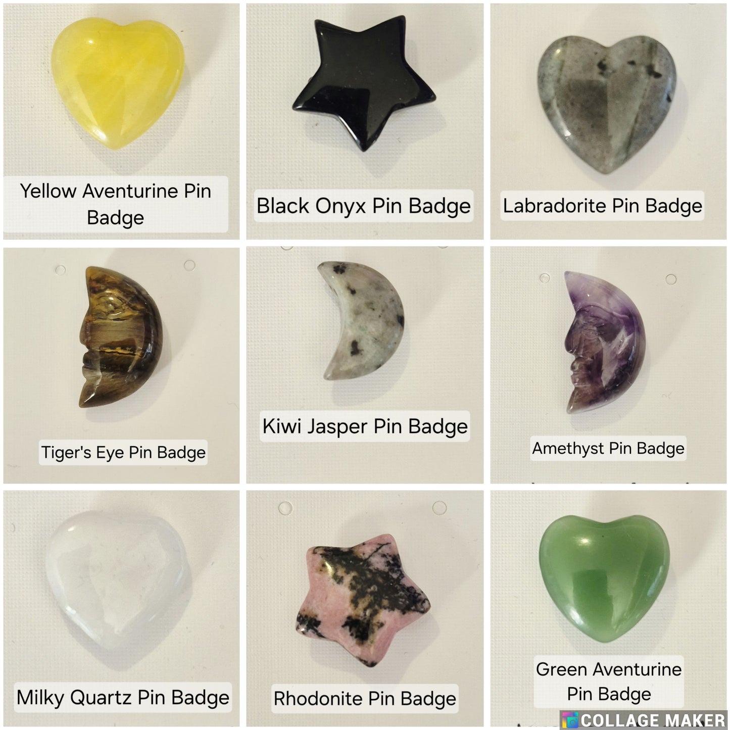 Gemstone Shaped Pin Badges