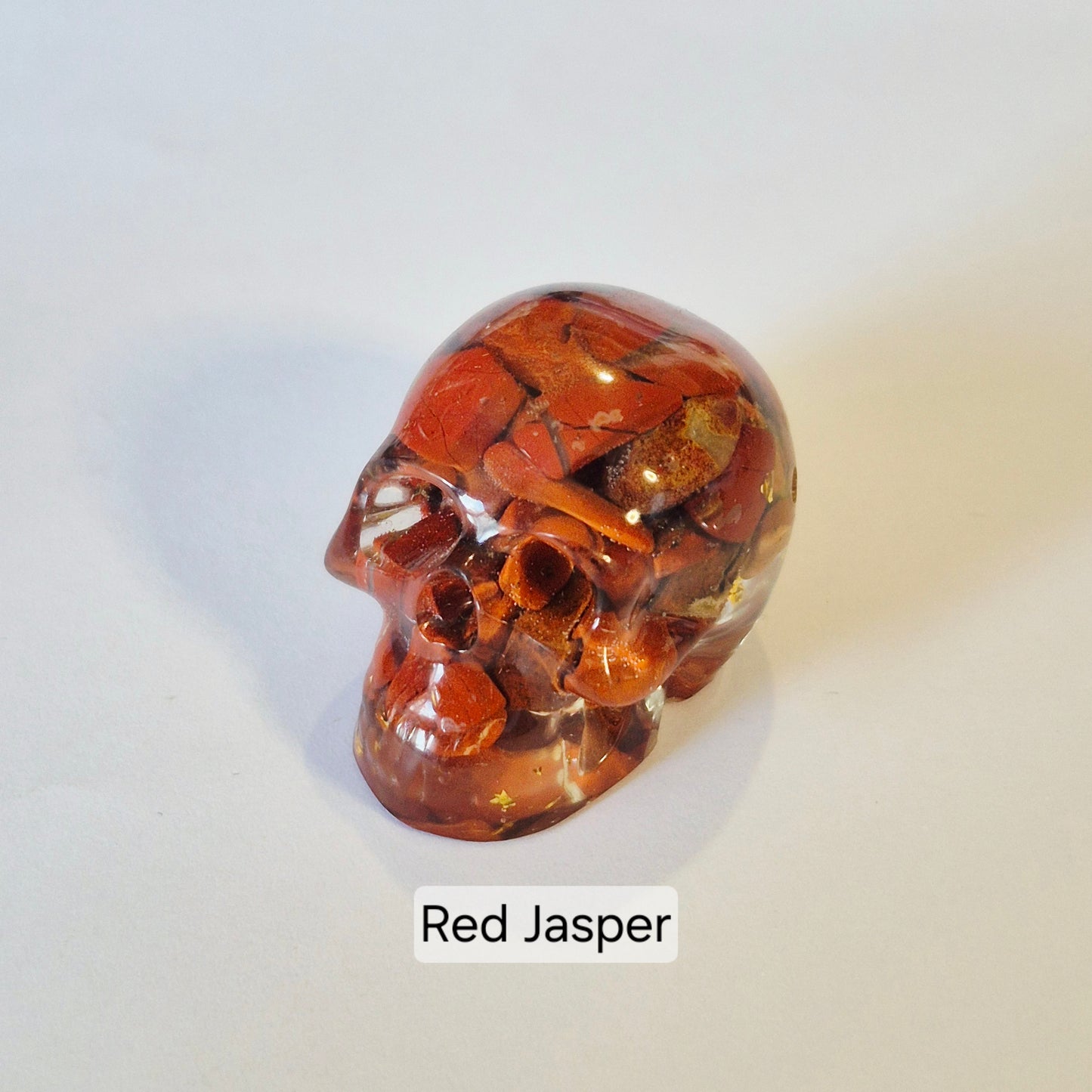 Gemstone Chip Resin Skulls