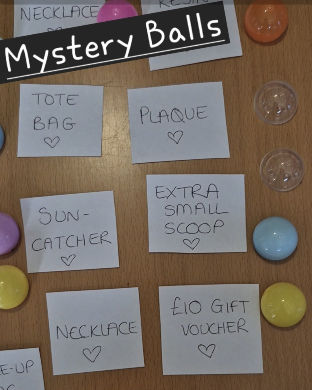 Mystery Scoops and Mystery Ball Prizes