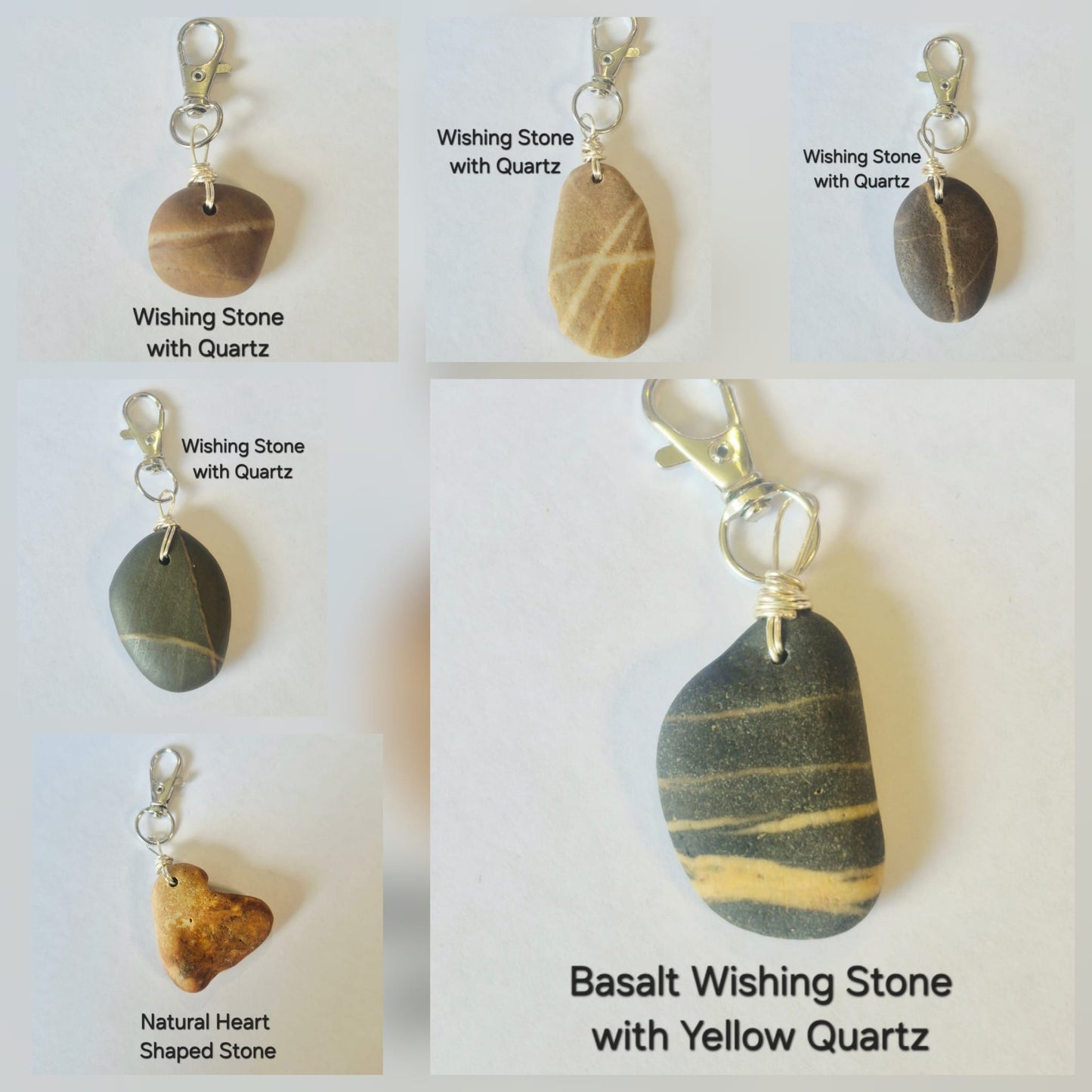 Beach Pebble Bag Charms