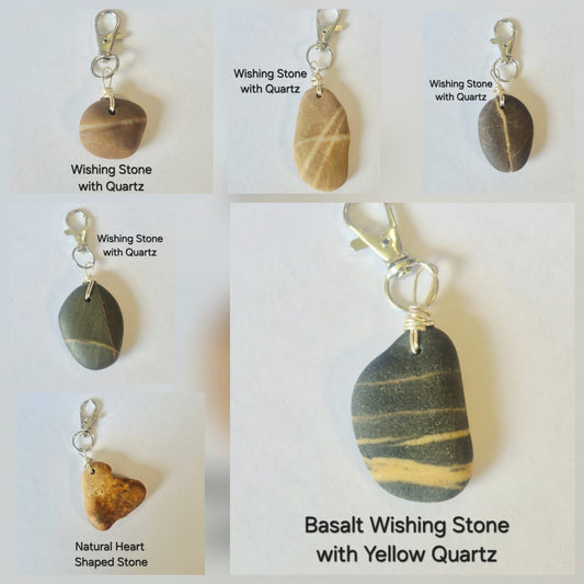Beach Pebble Bag Charms