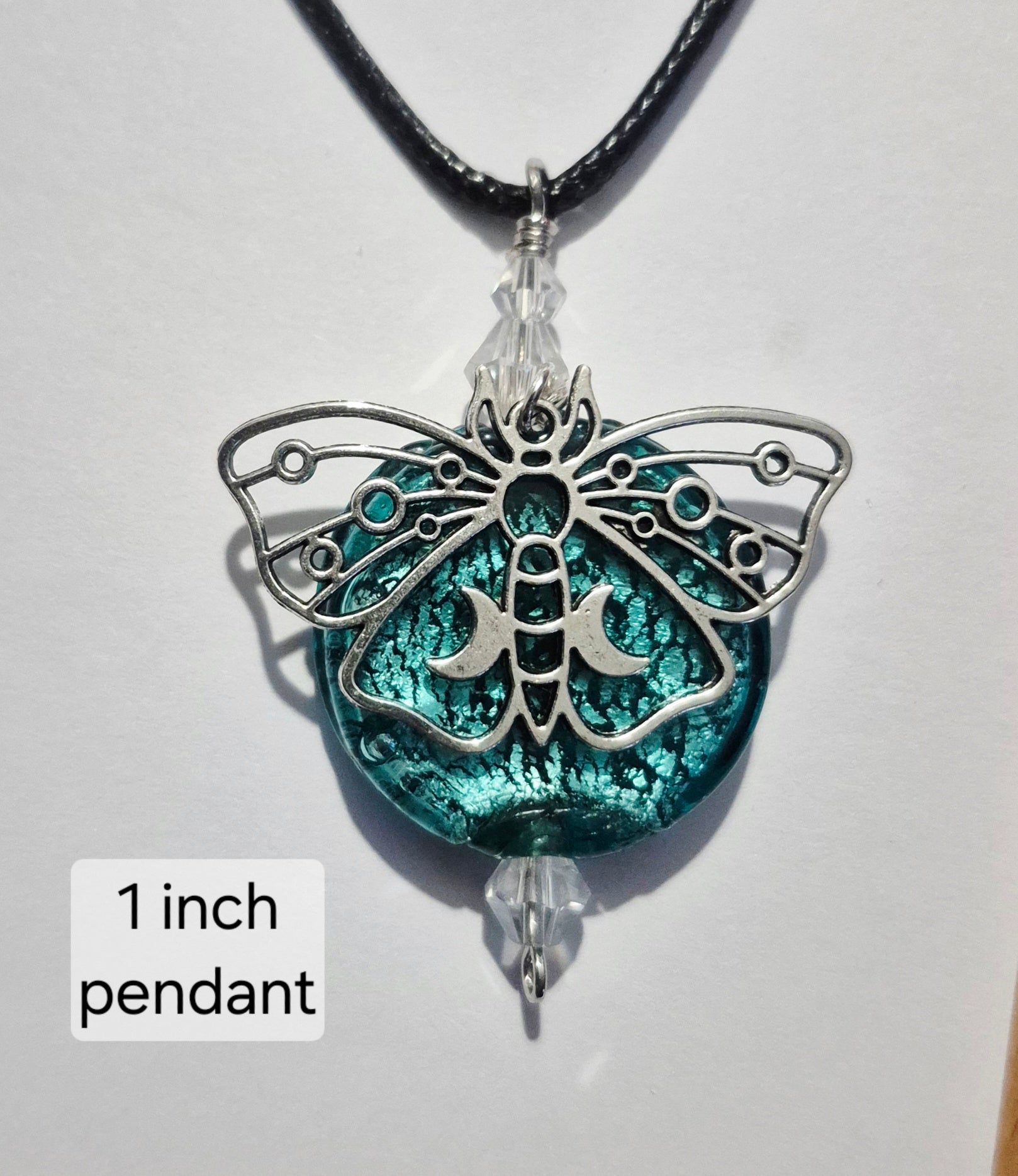 Crackle Glass Pendant Necklaces