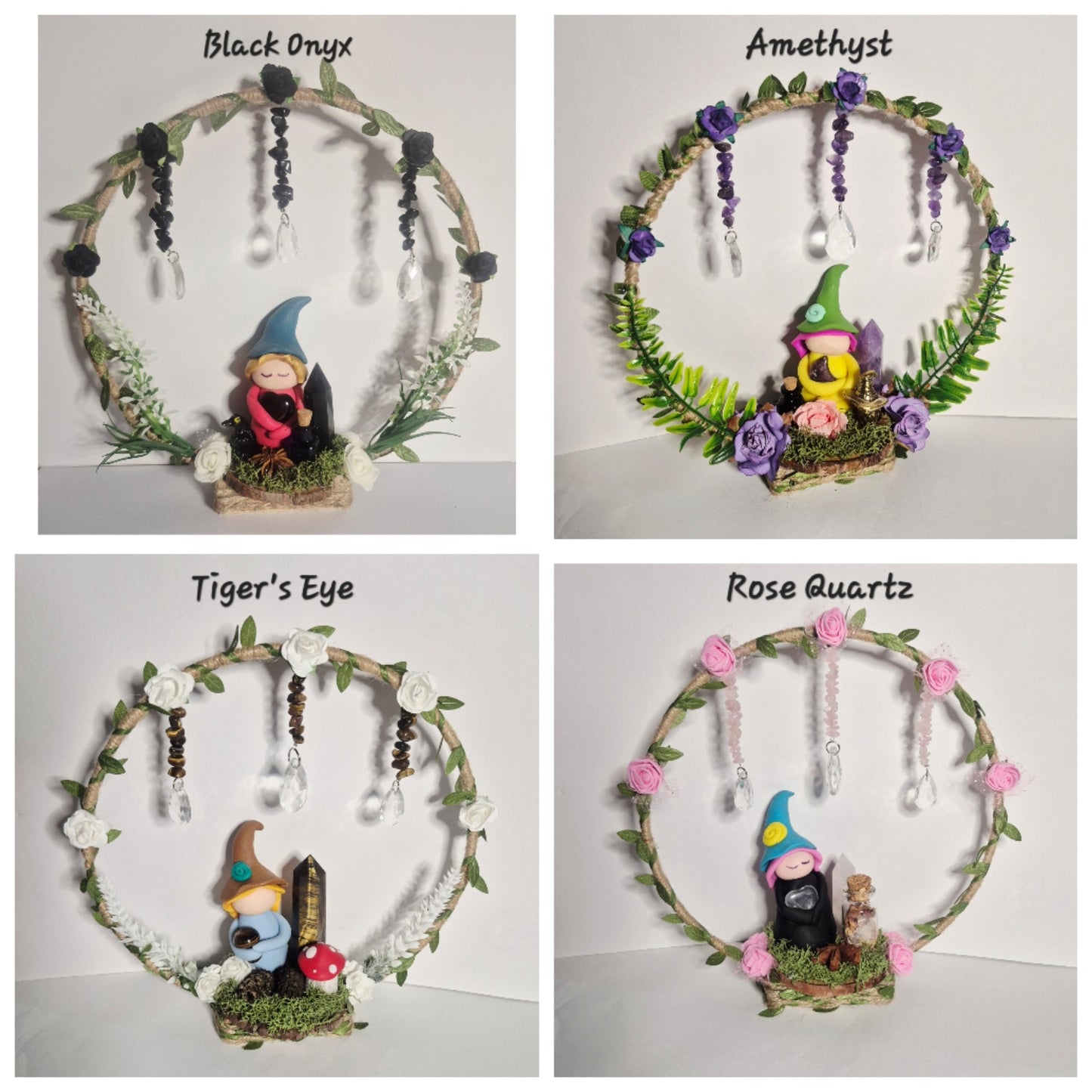 Gemstone and Clay Witch Wreath Collection
