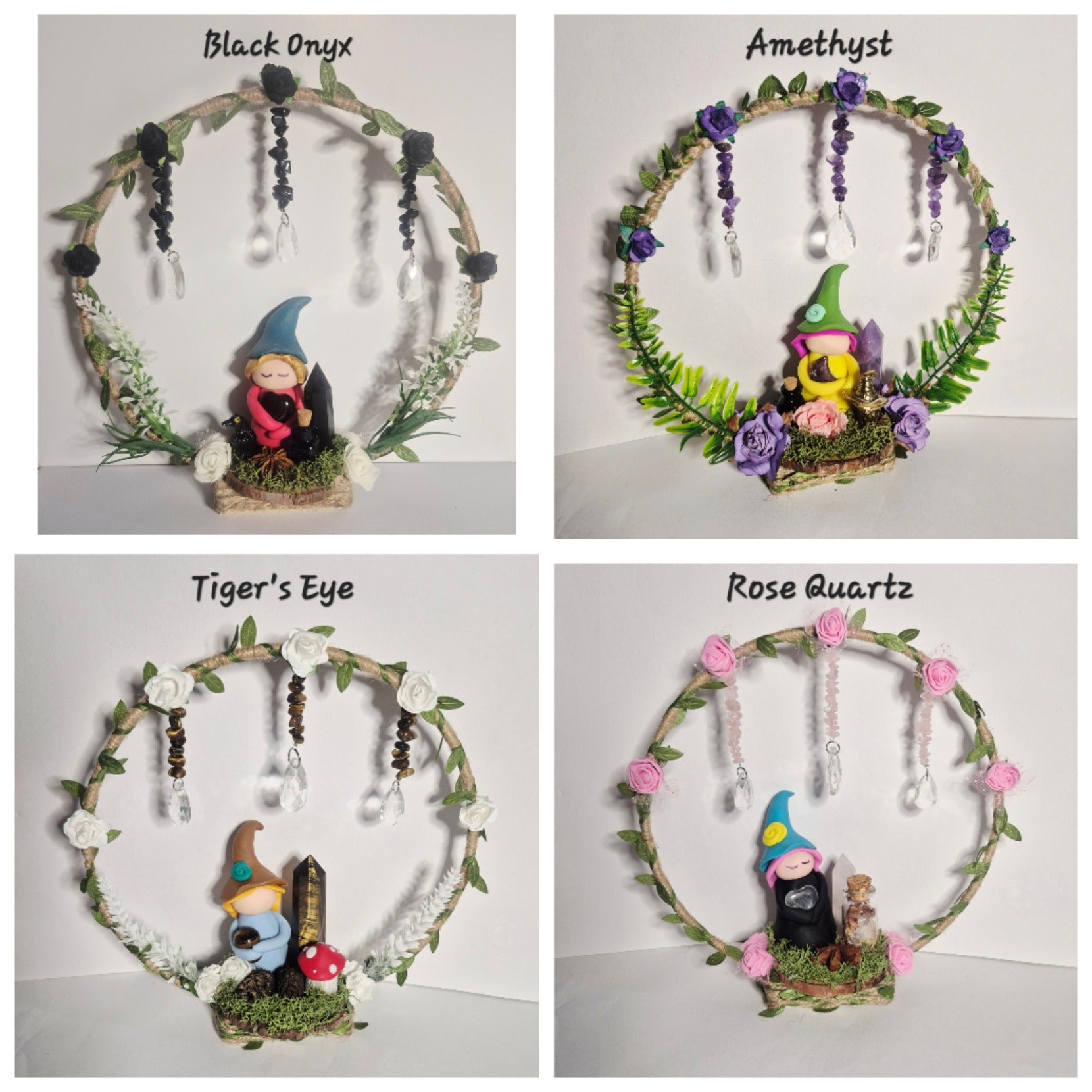 Gemstone and Clay Witch Wreath Collection
