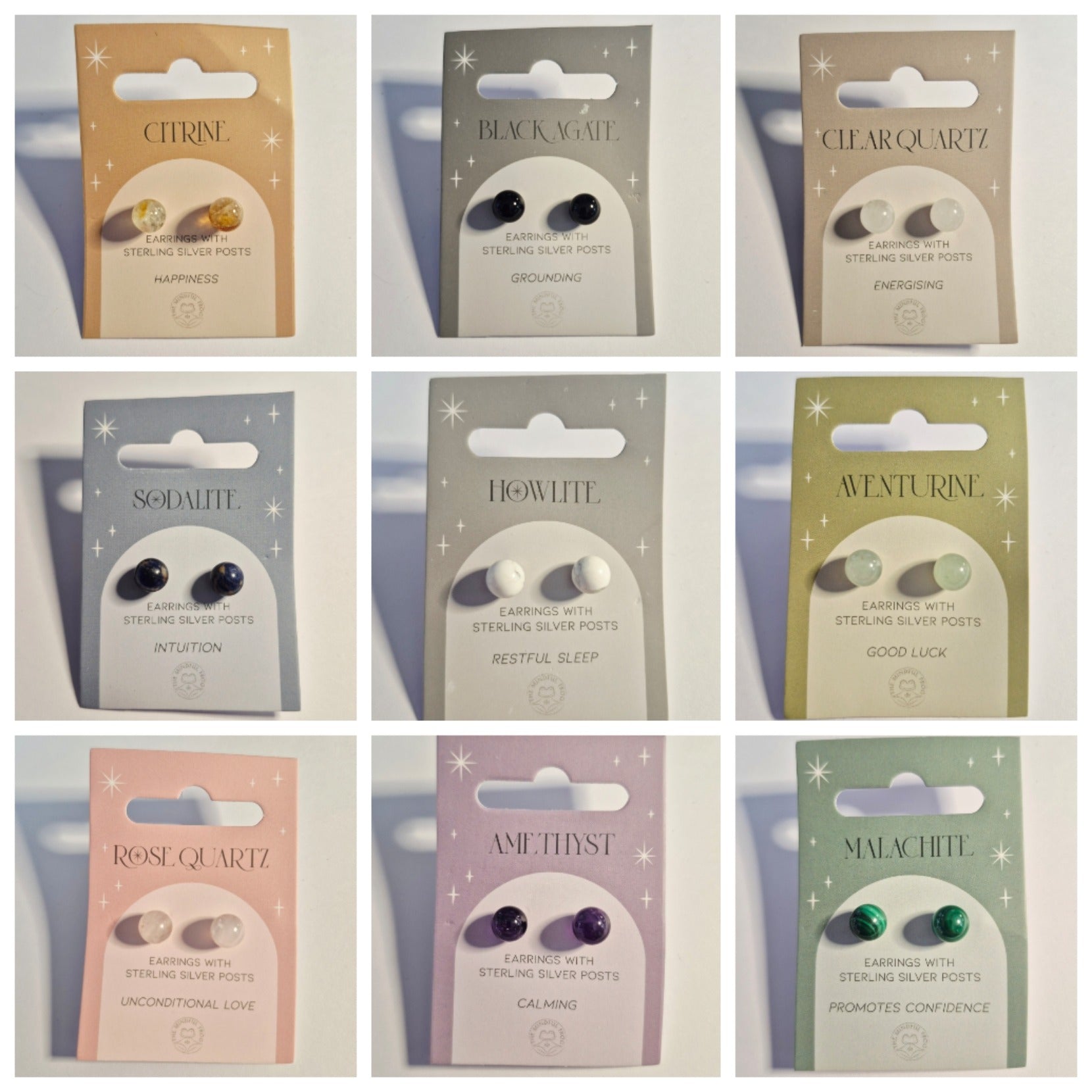 Gemstone Stud Earrings