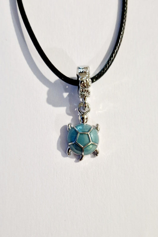 Teal Turtle Necklace