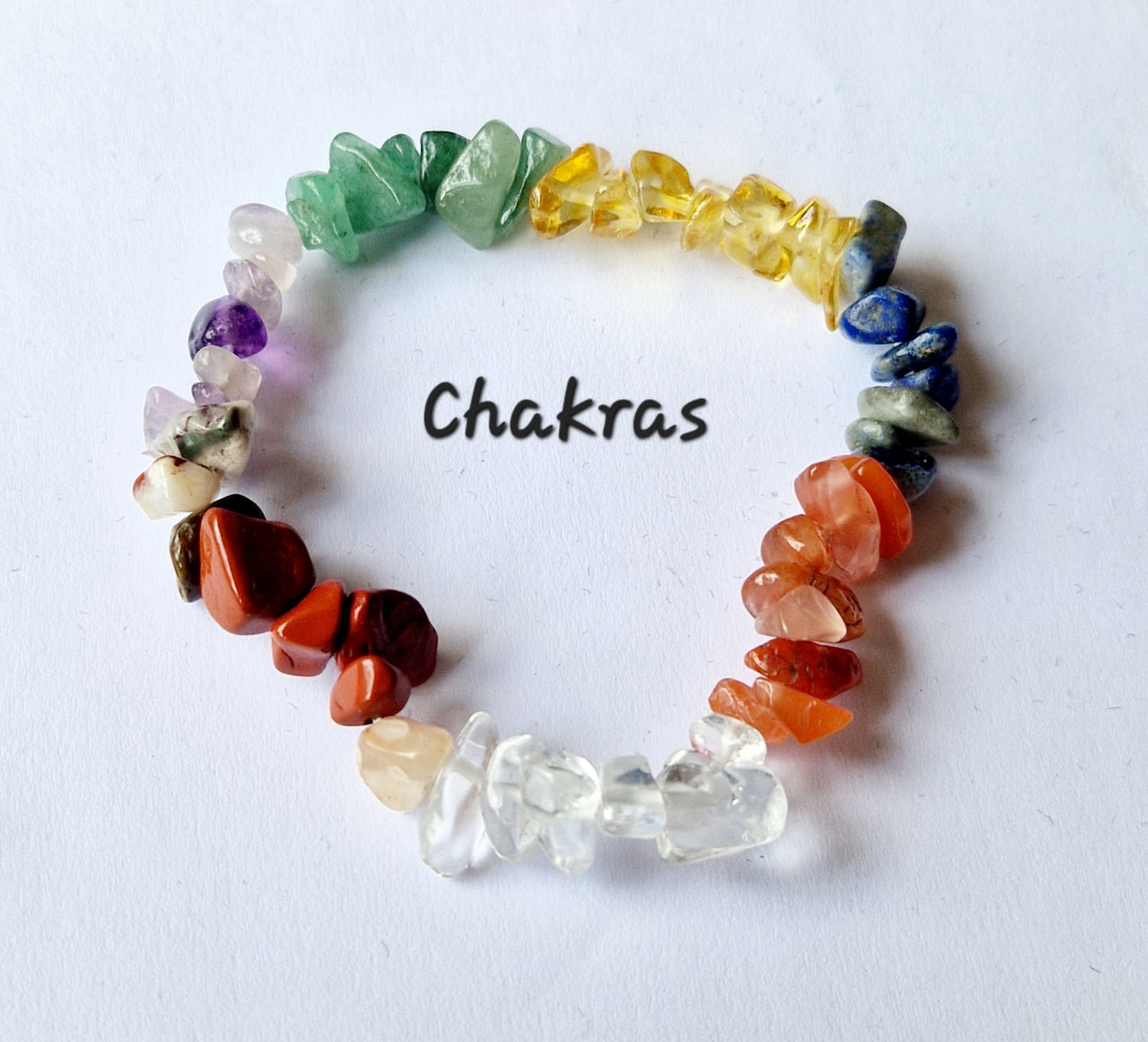 Gemstone Chip Elasticated Bracelets