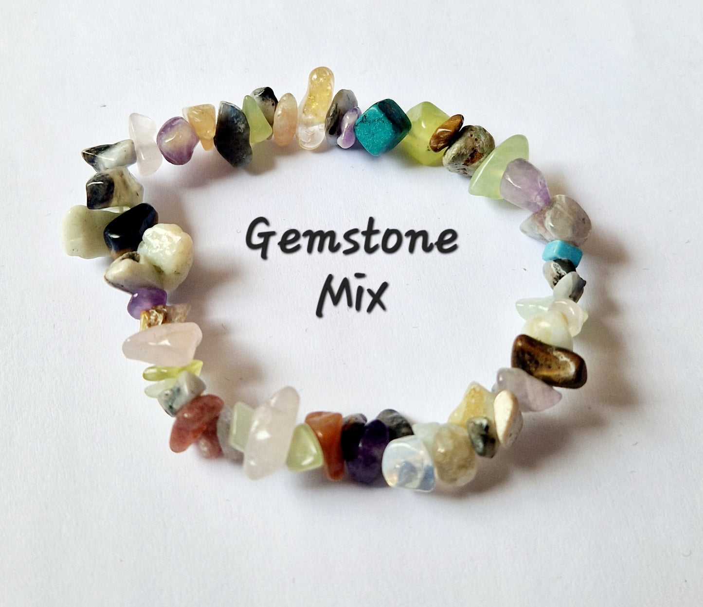 Gemstone Chip Elasticated Bracelets