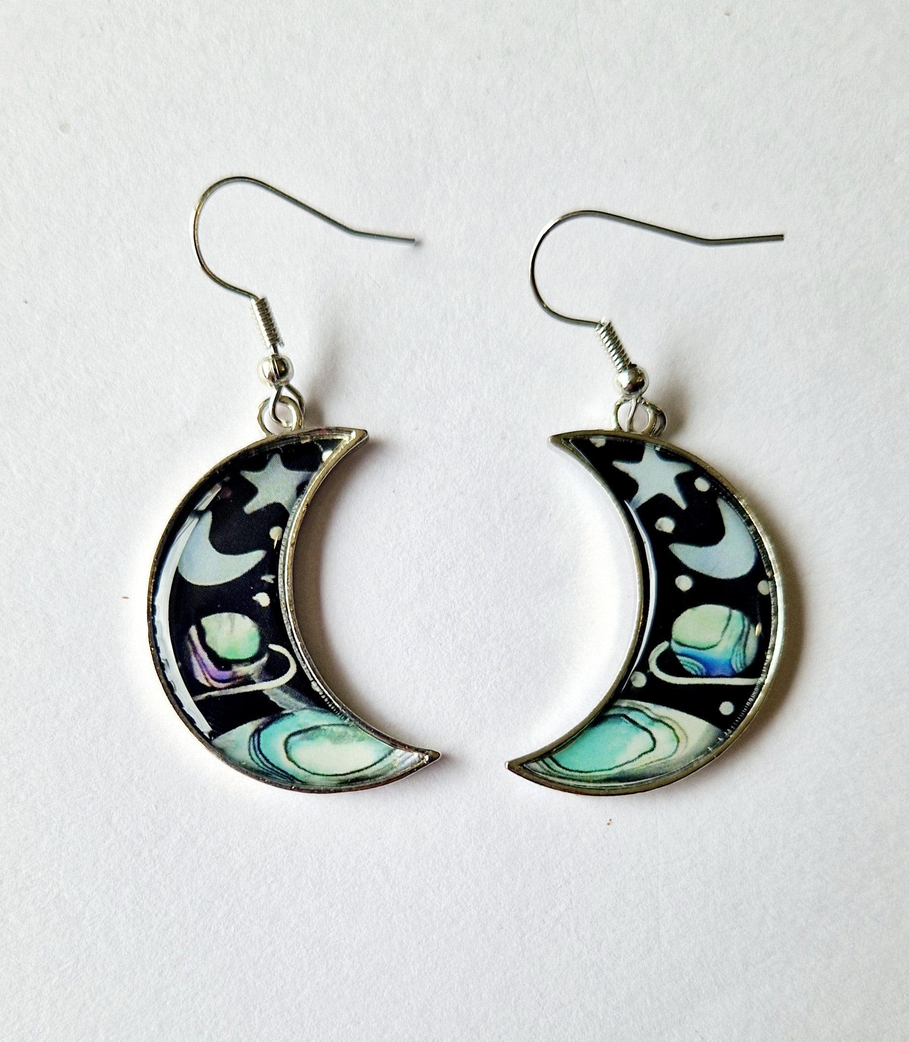 Cosmic Crescent Moon Earrings