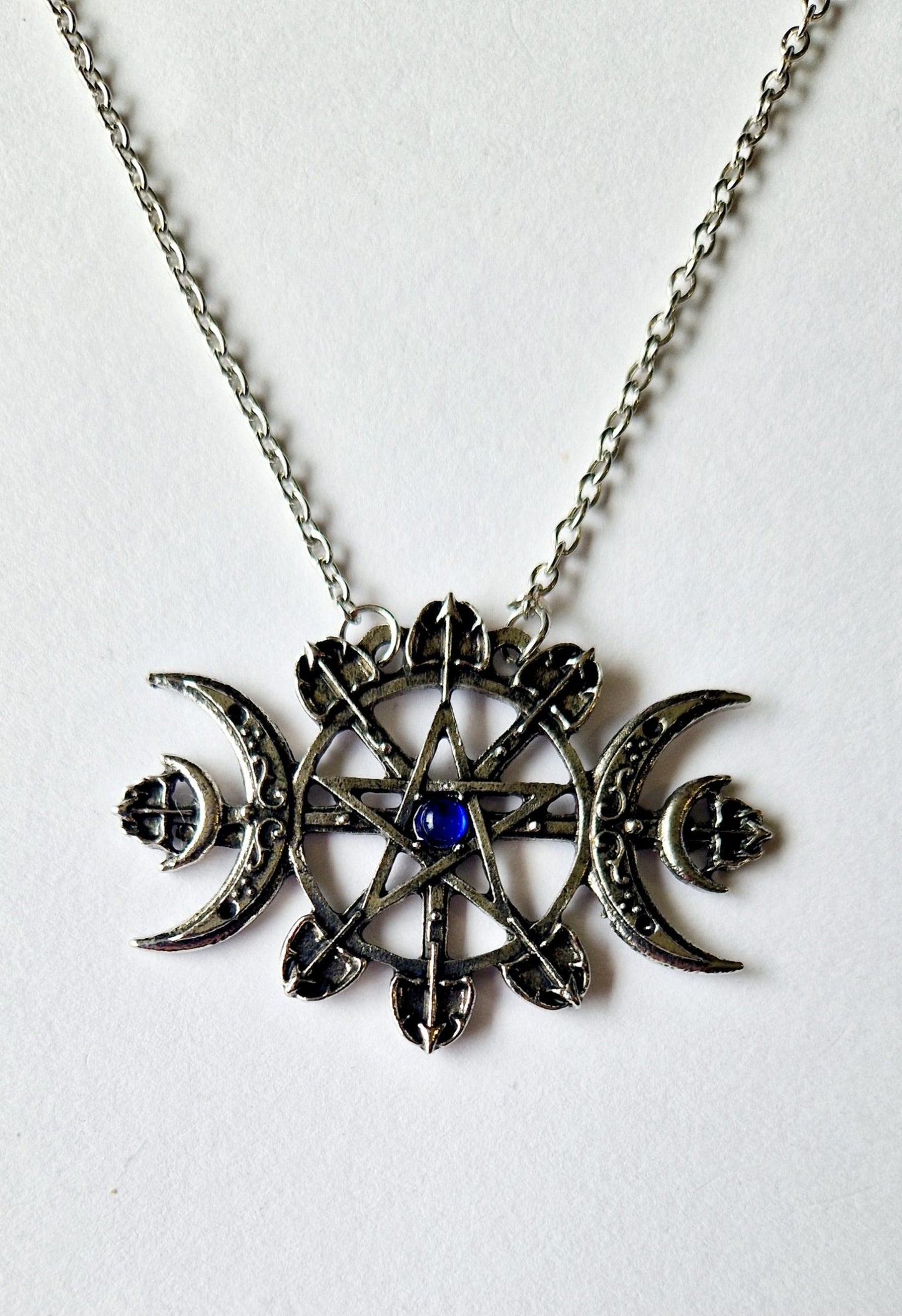 Triple Moon Pentagram Necklace
