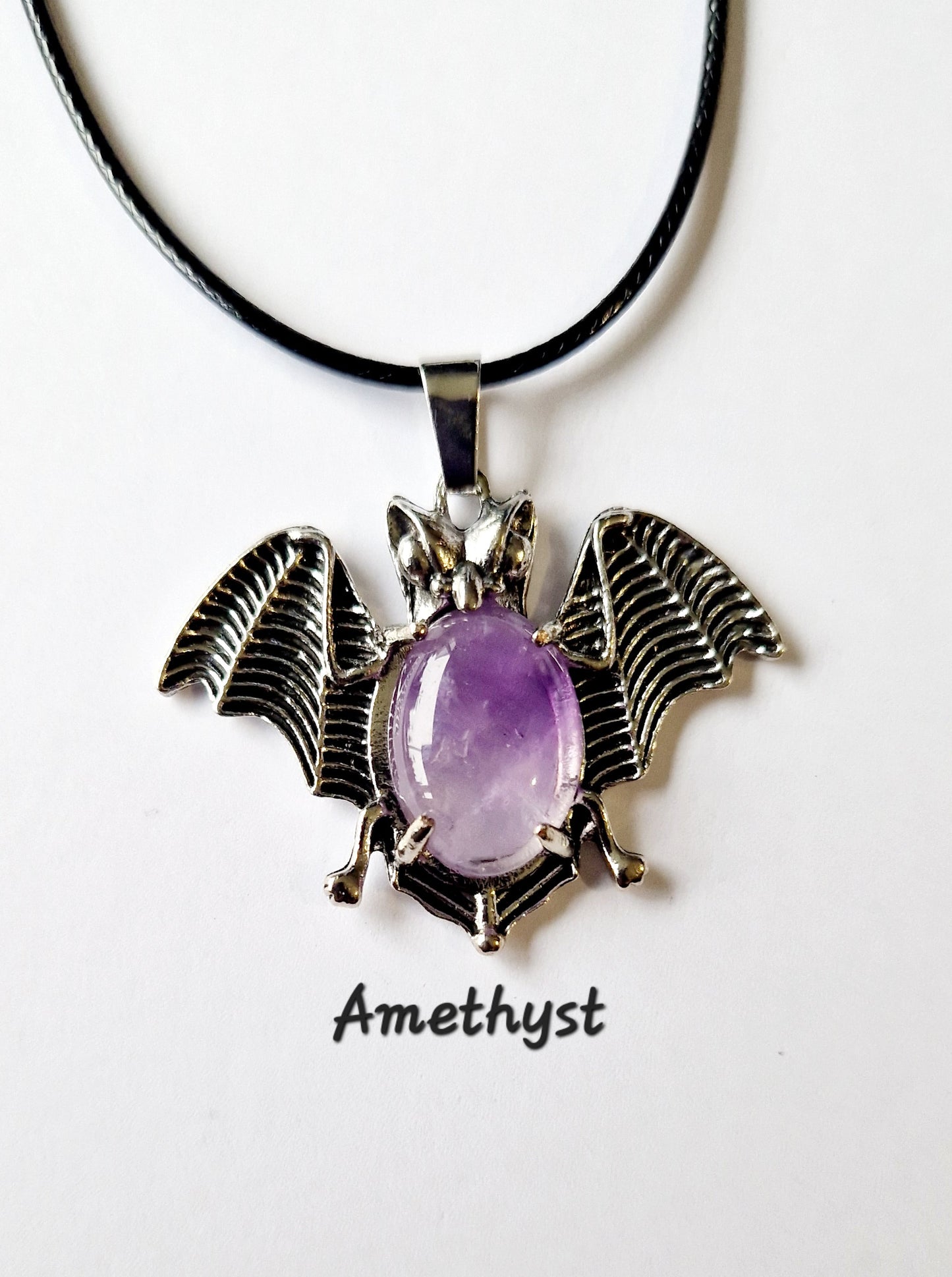 Gemstone Bat Necklace