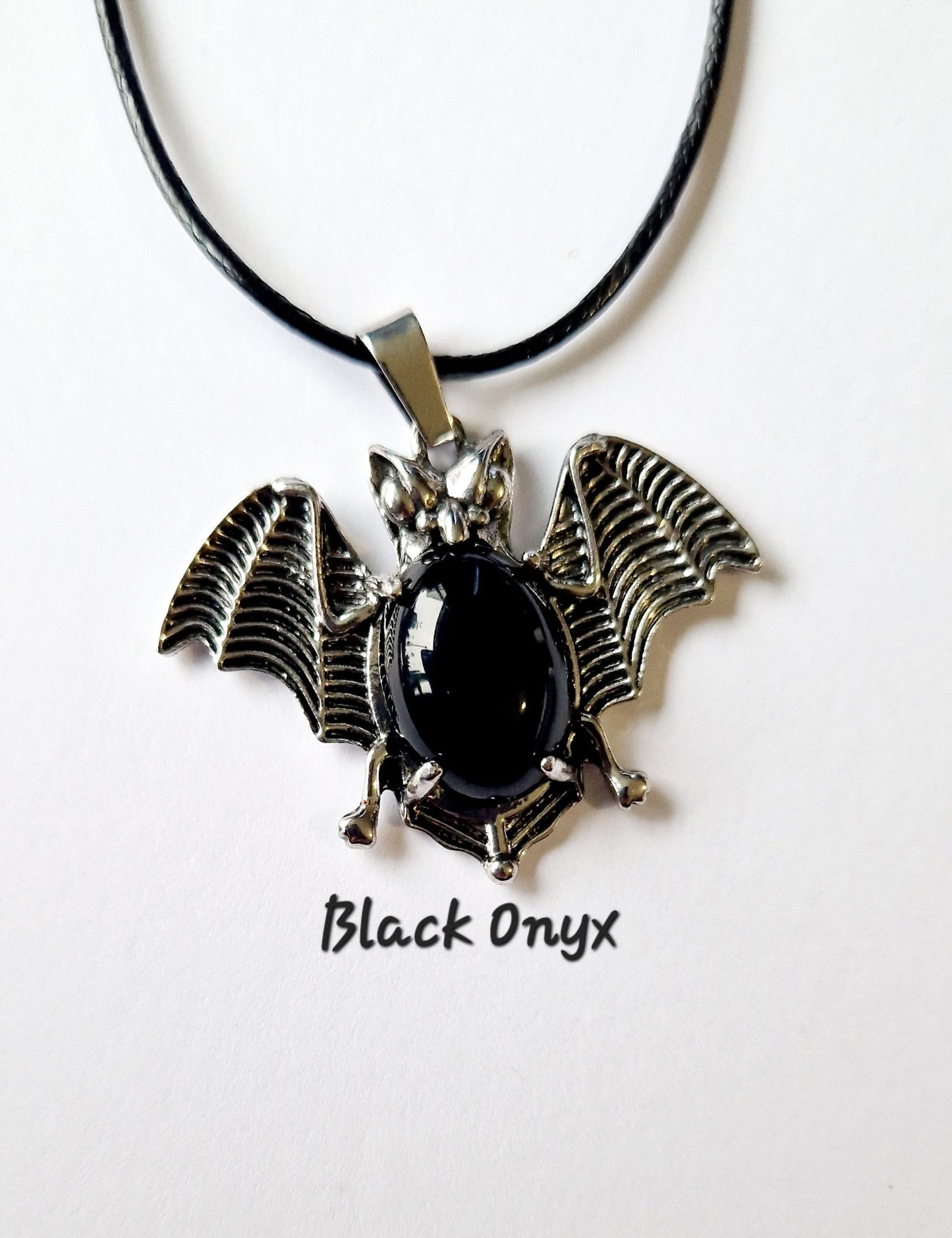 Gemstone Bat Necklace