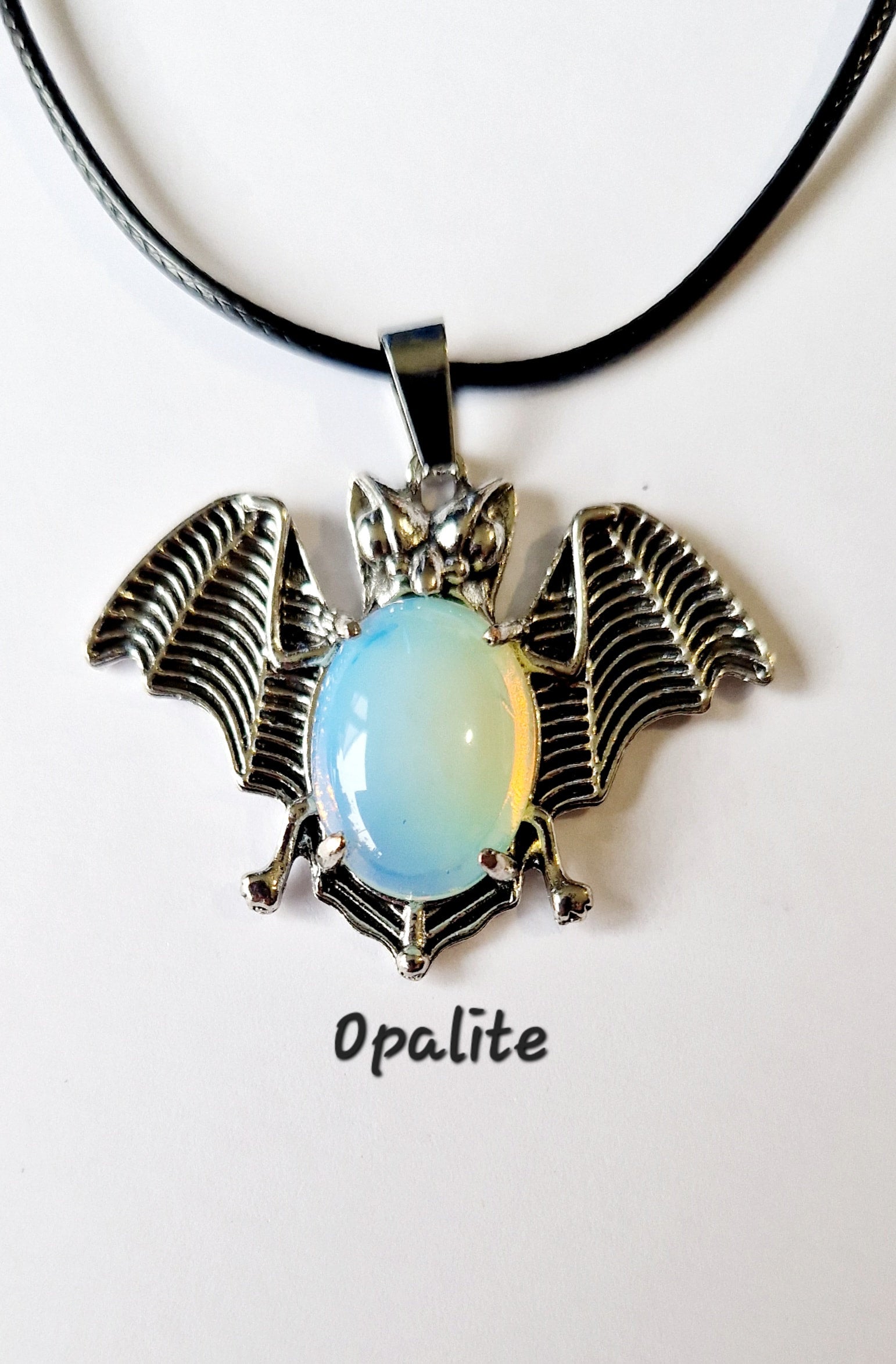 Gemstone Bat Necklace
