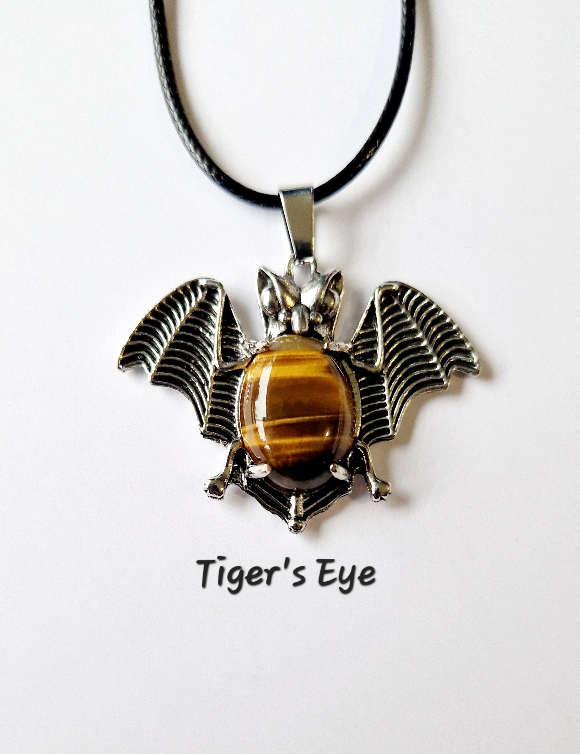Gemstone Bat Necklace