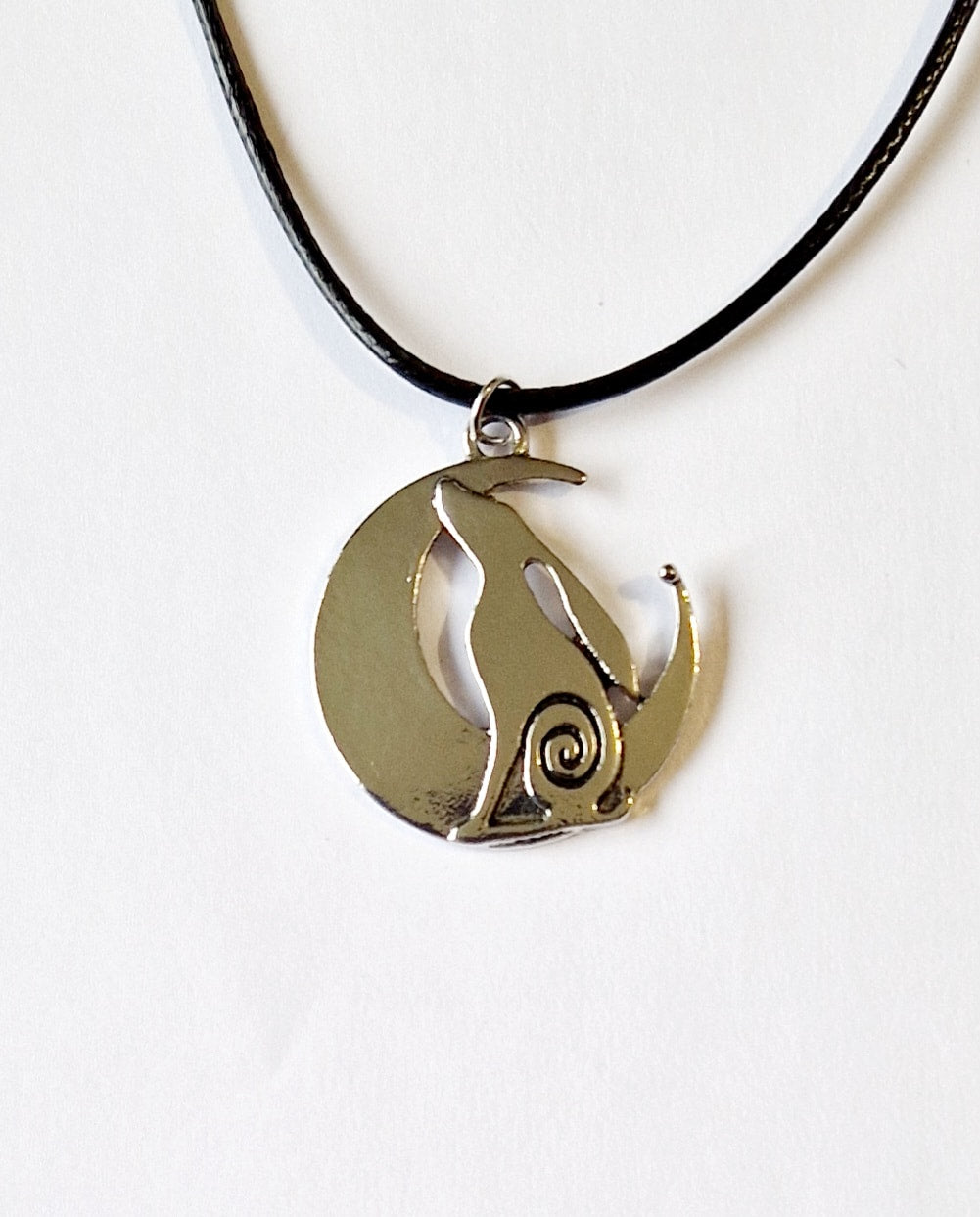 Crescent Moon Hare Necklace