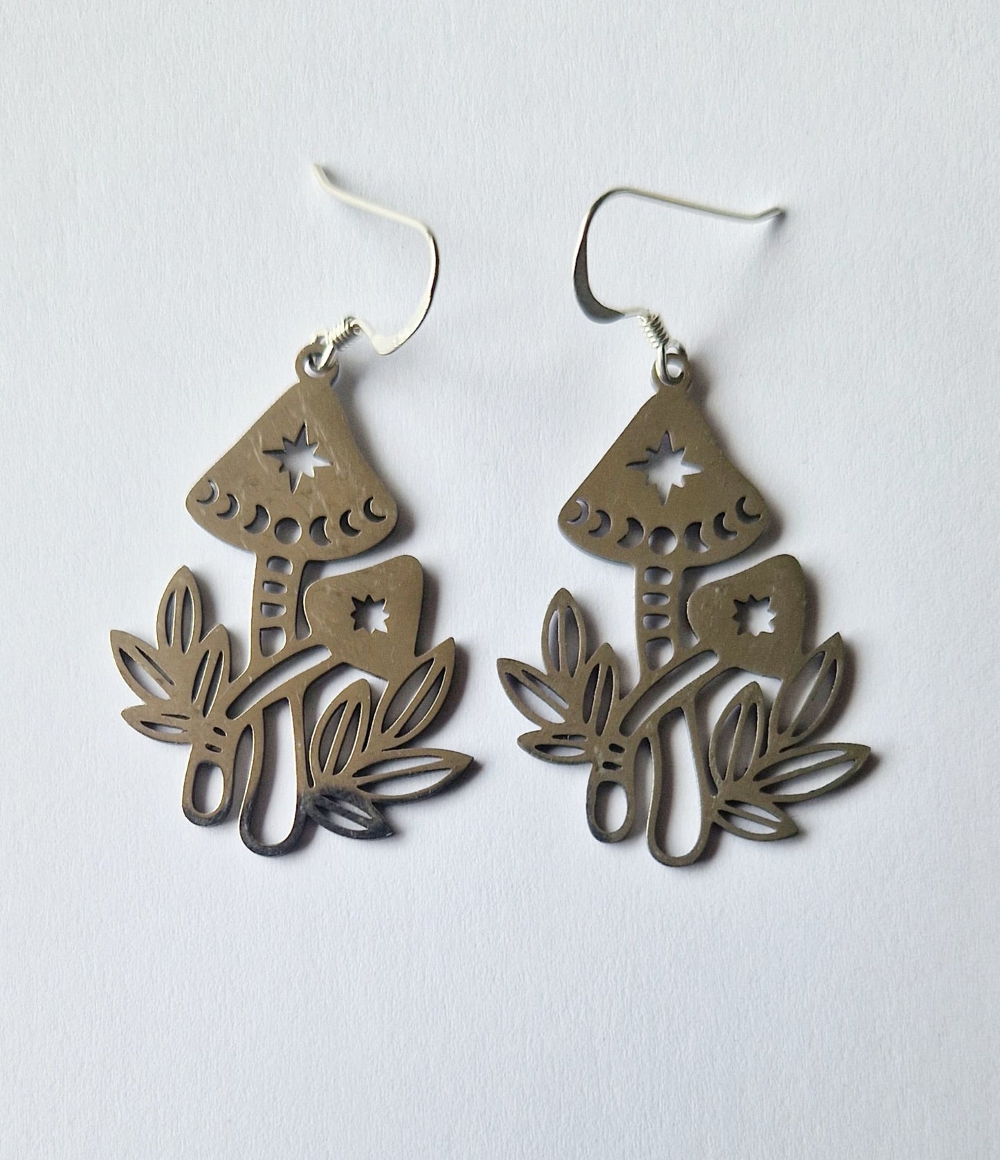 Starry Woodland Mushroom Earrings