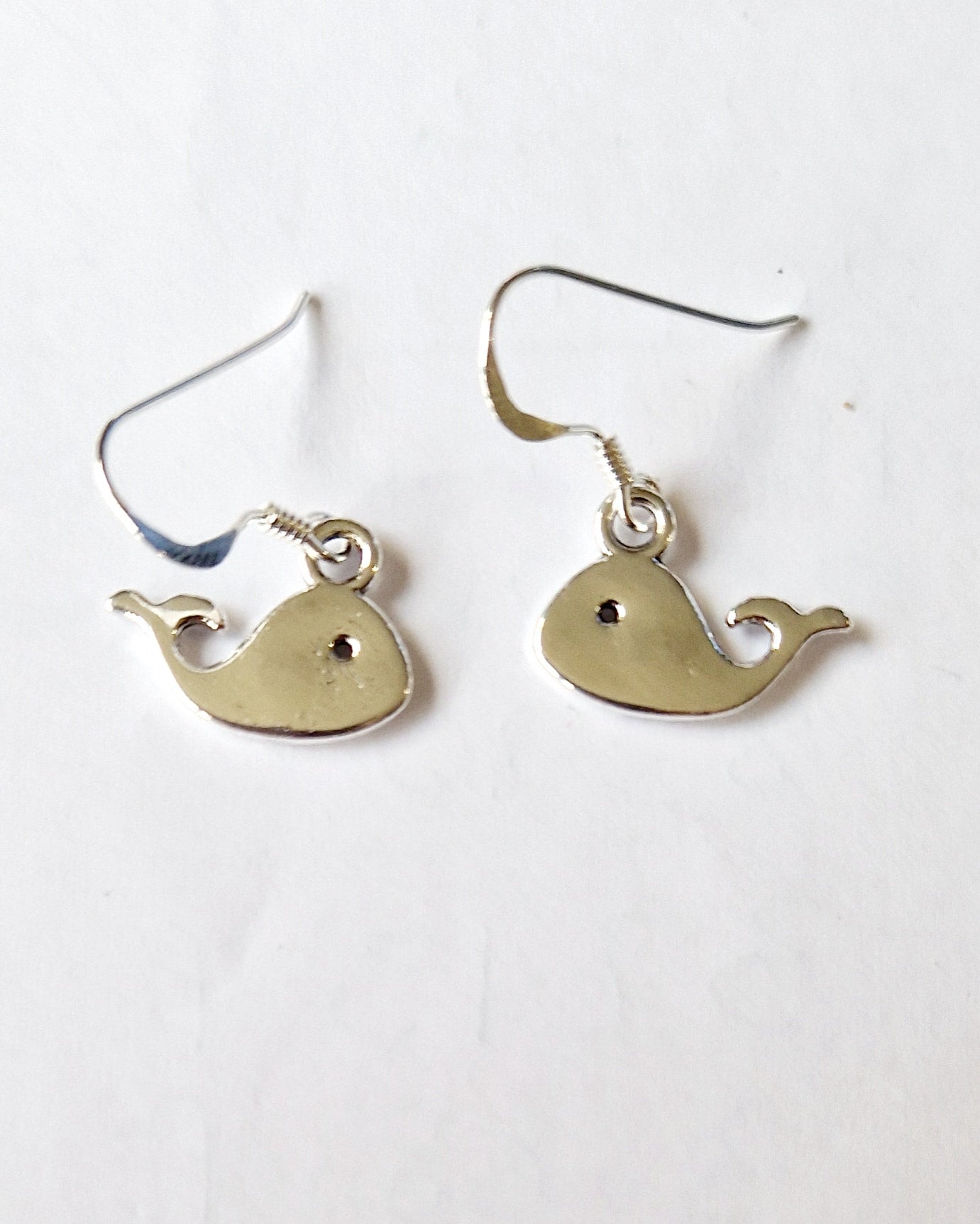 Simple Whale Earrings