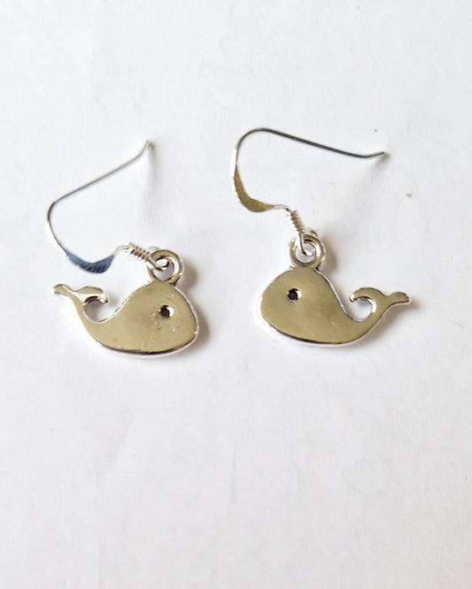 Simple Whale Earrings