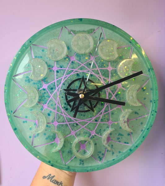 Celestial Geometry Wall Clock