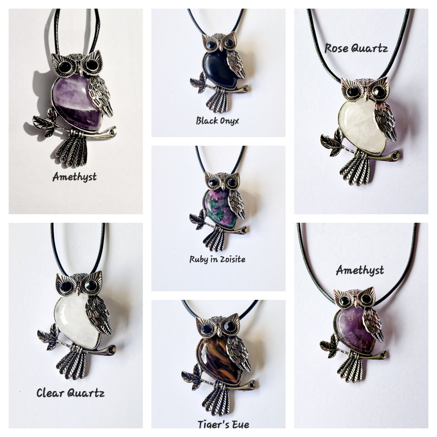 Gemstone Owl Pendants – Wisdom in Stone